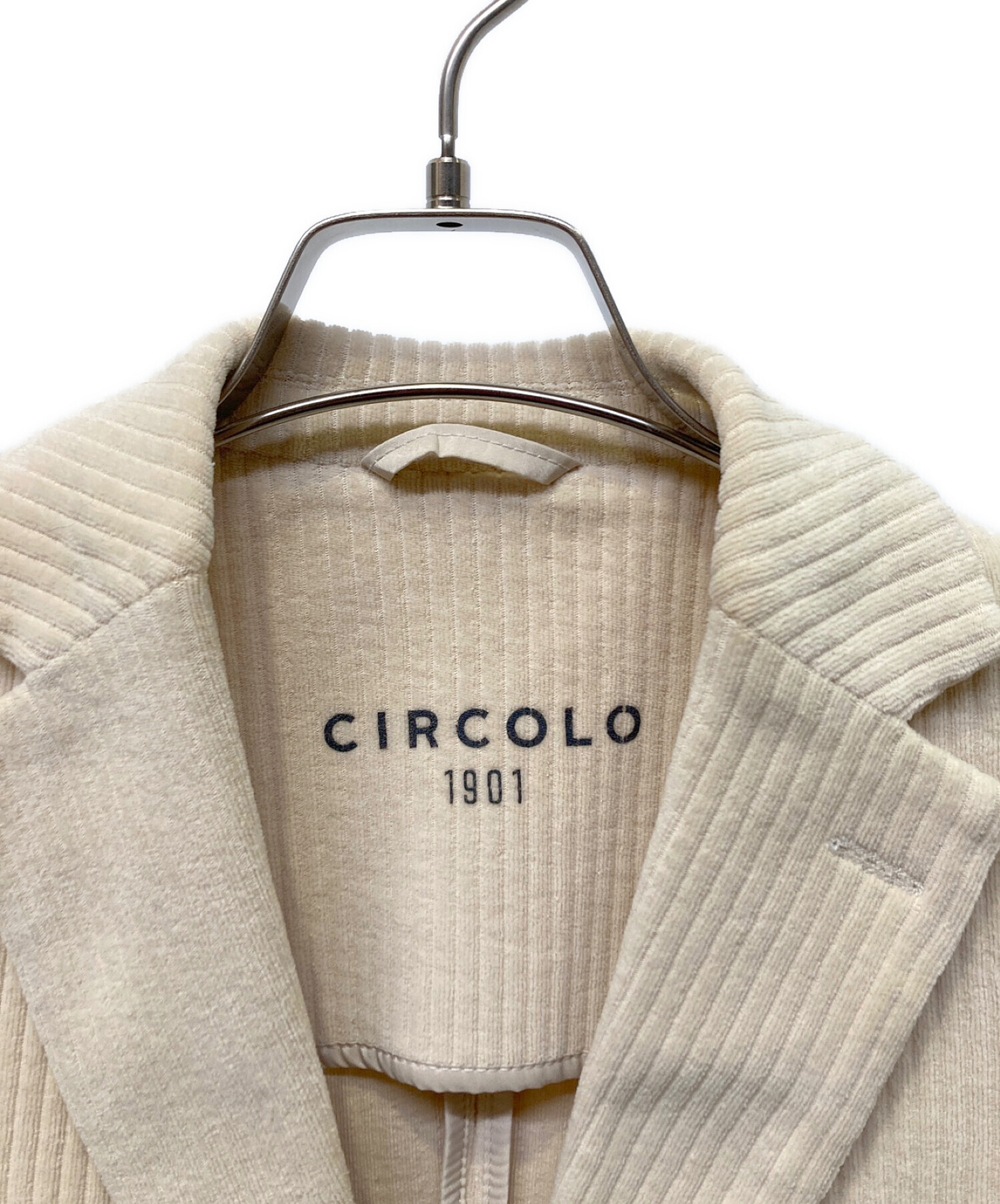 CIRCOLO 1901 (チルコロ1901) コーデュロイジャージージャケット アイボリー サイズ:46