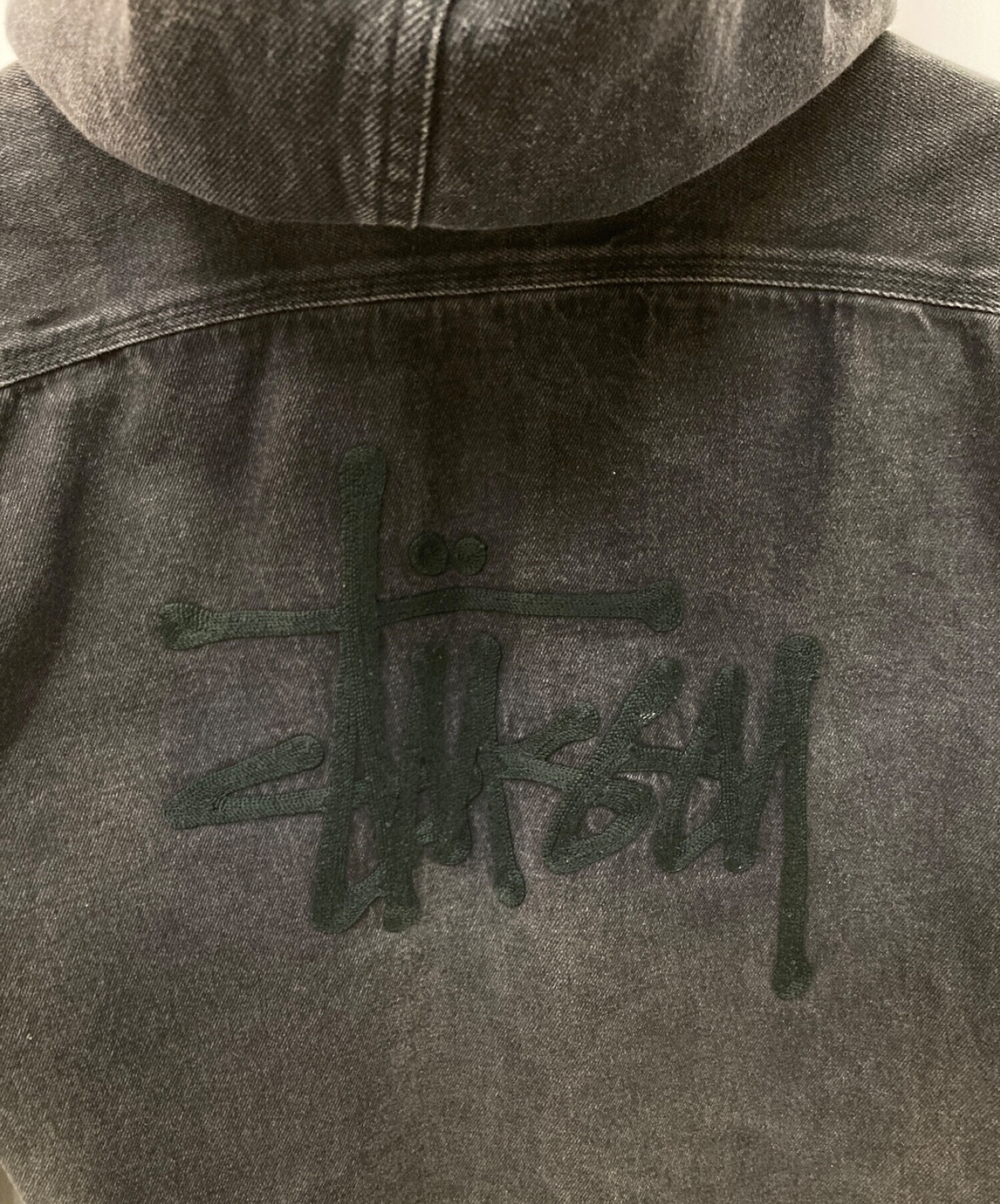 stussy (ステューシー) デニムジップパーカー グレー サイズ:L