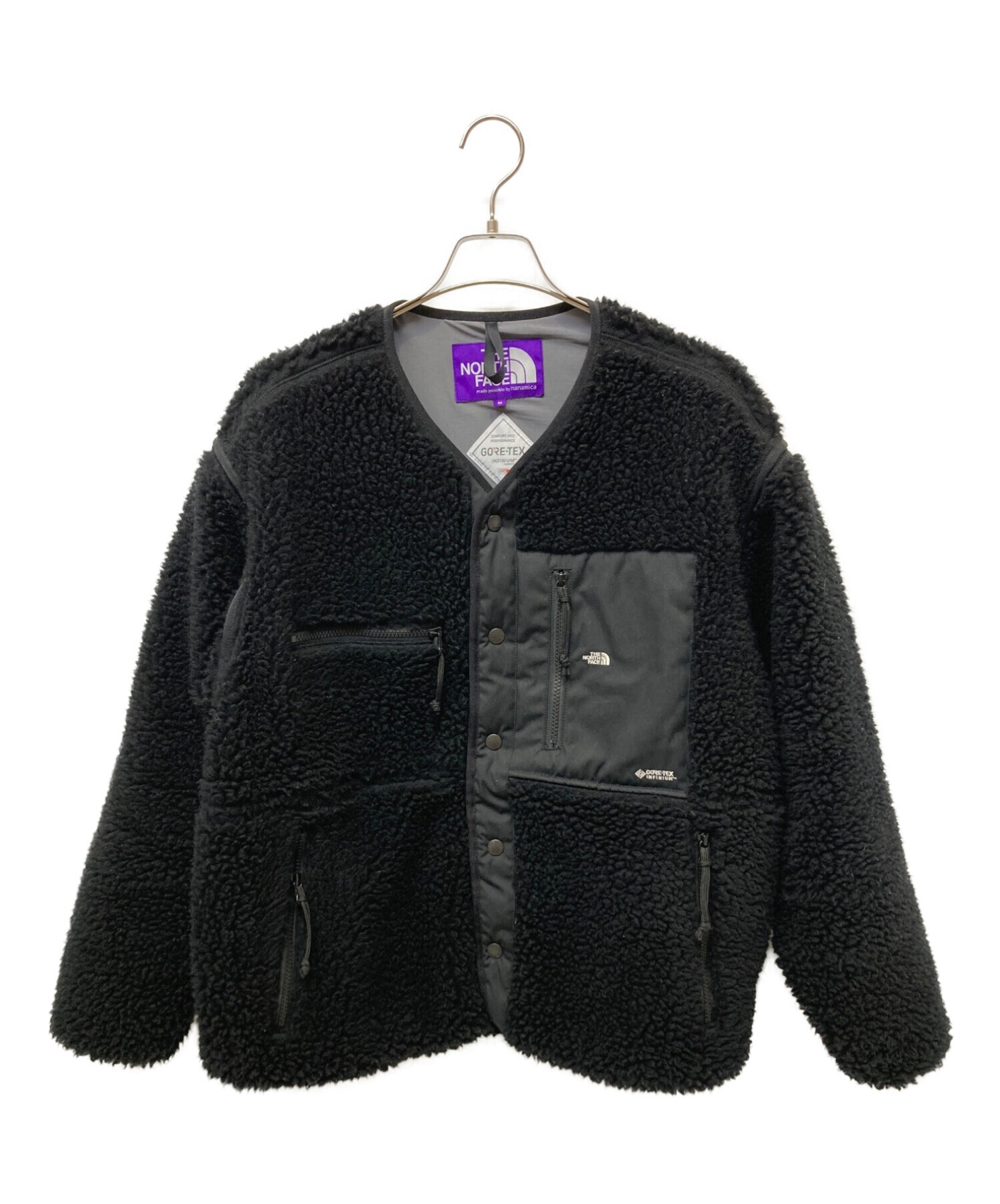 THE NORTHFACE PURPLELABEL (ザ・ノースフェイス パープルレーベル) Wool Boa Fleece Field  Cardigan ブラック サイズ:M