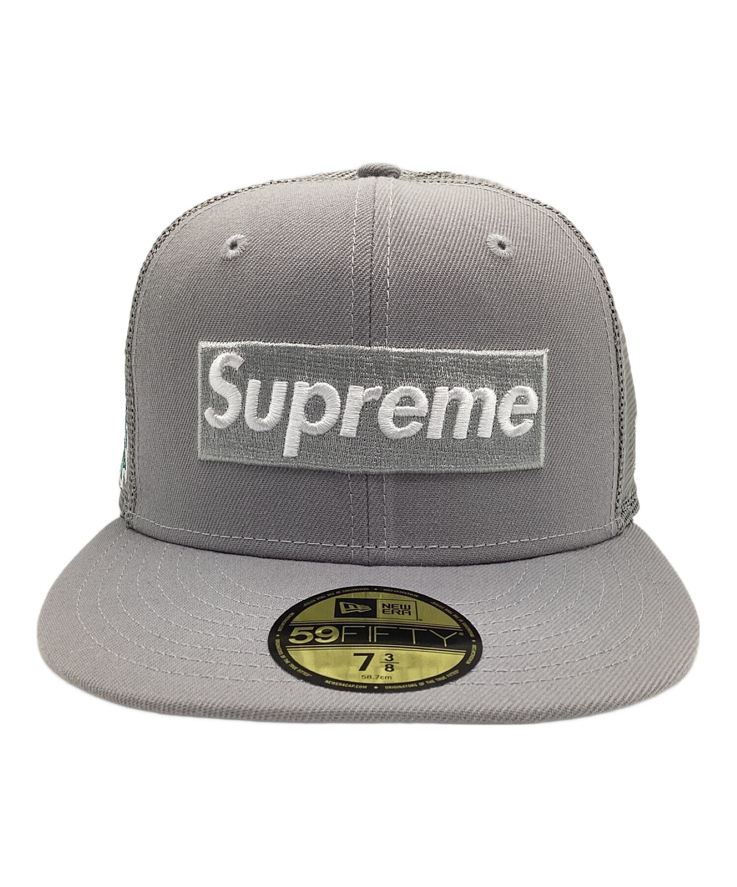 New Era (ニューエラ) Supreme (シュプリーム) キャップ ライトグレー サイズ:7 8/3