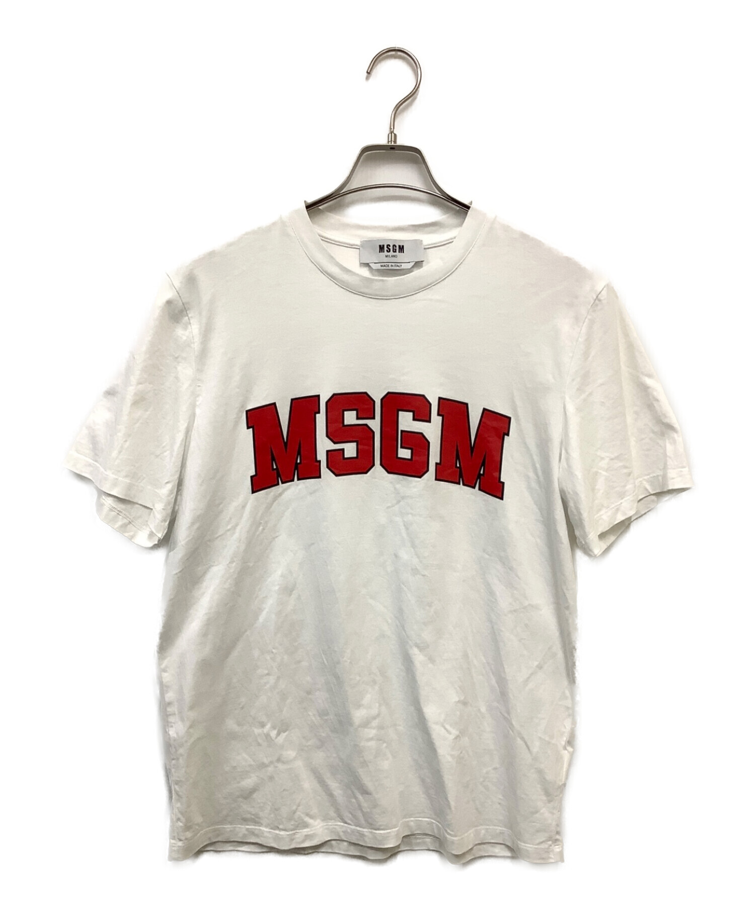 販サイト 【新品】MSGM ロゴＴシャツ 半袖 カットソー WHITE S - トップス