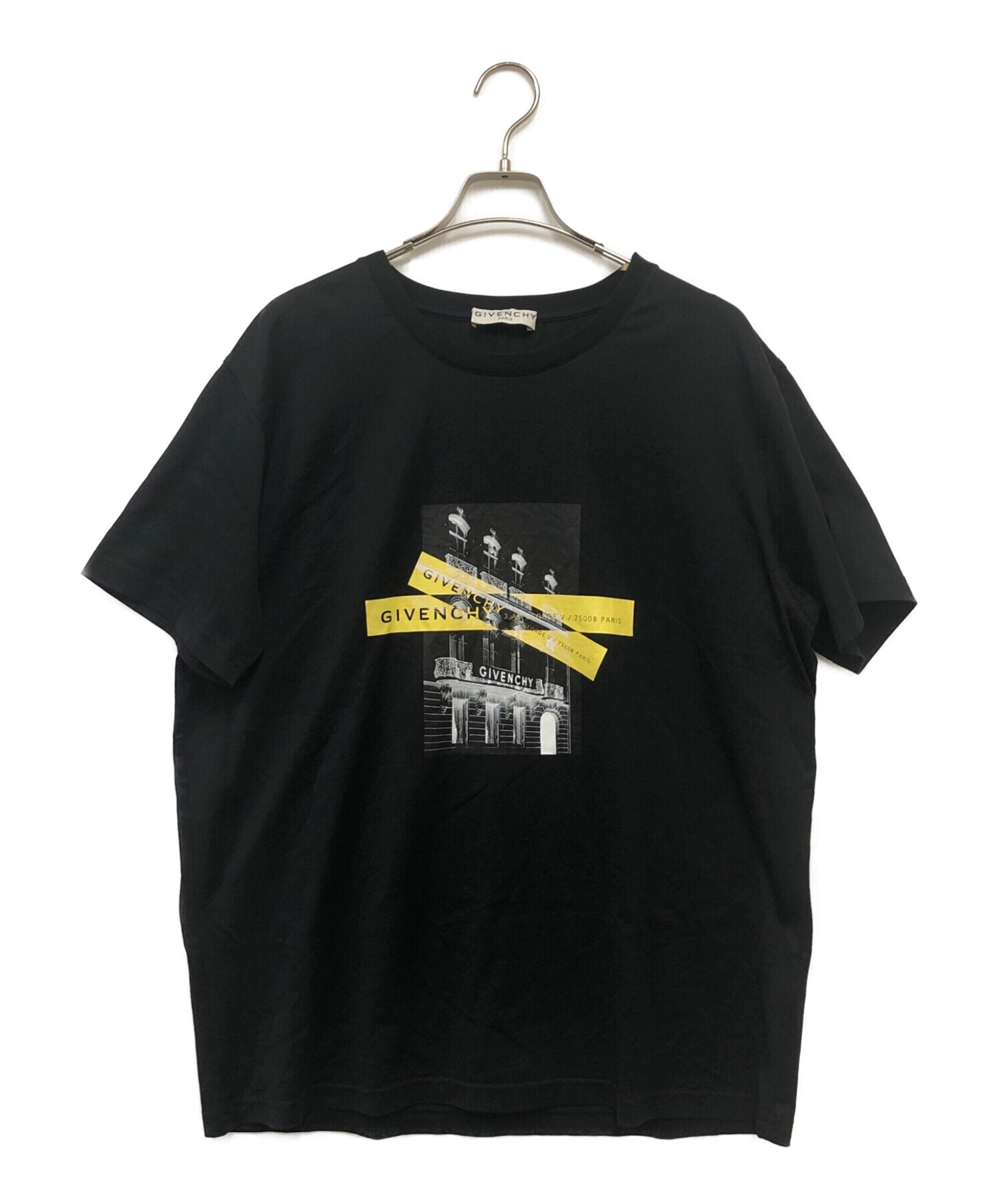 中古・古着通販】GIVENCHY (ジバンシィ) HQ ADDRESS TAPE TEE ブラック