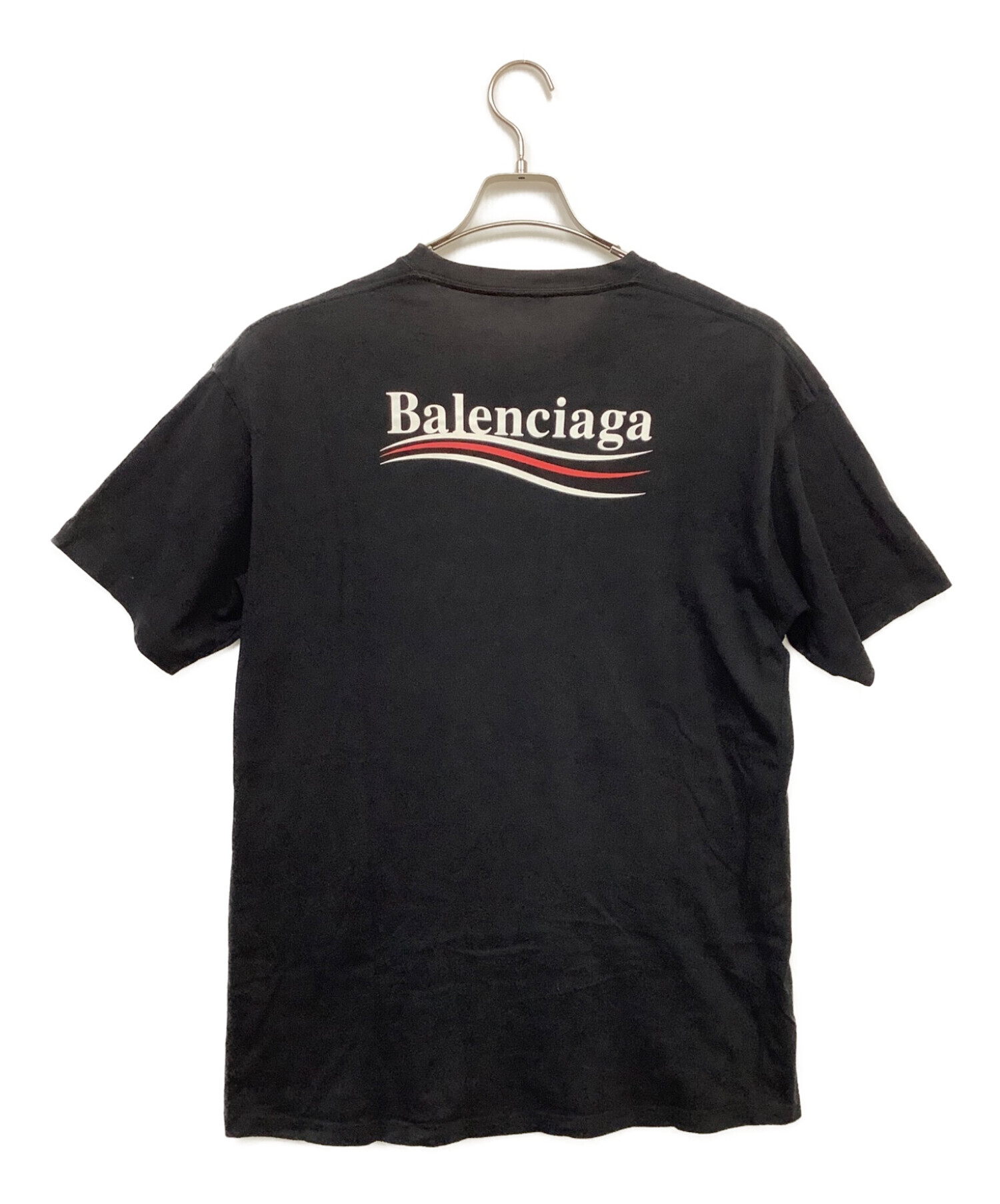 BALENCIAGA (バレンシアガ) キャンペーンロゴTシャツ ブラック サイズ:XS