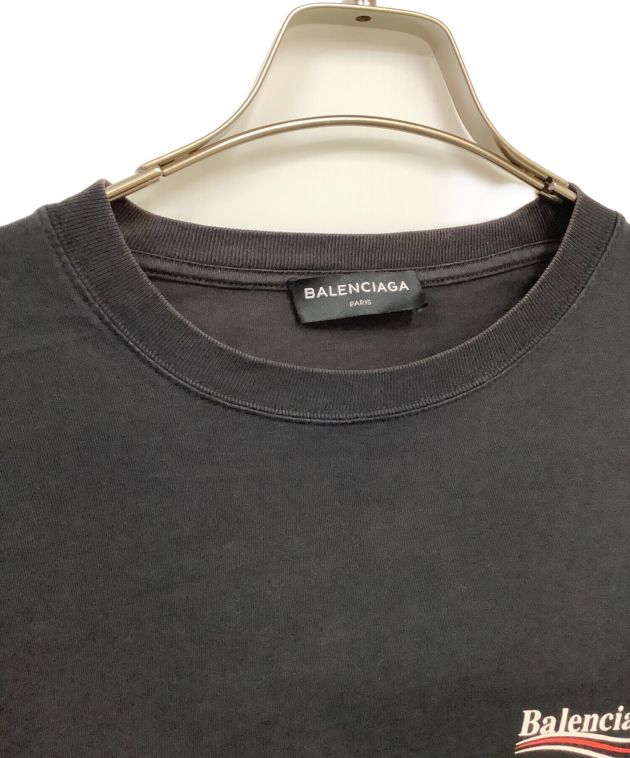 中古・古着通販】BALENCIAGA (バレンシアガ) キャンペーンロゴTシャツ ブラック サイズ:XS｜ブランド・古着通販  トレファク公式【TREFAC FASHION】スマホサイト