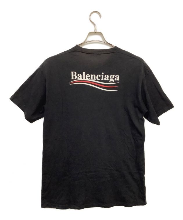 Balenciaga バレンシアガ キャンペーンロゴ　現行モデル　Tシャツ　黒着丈80