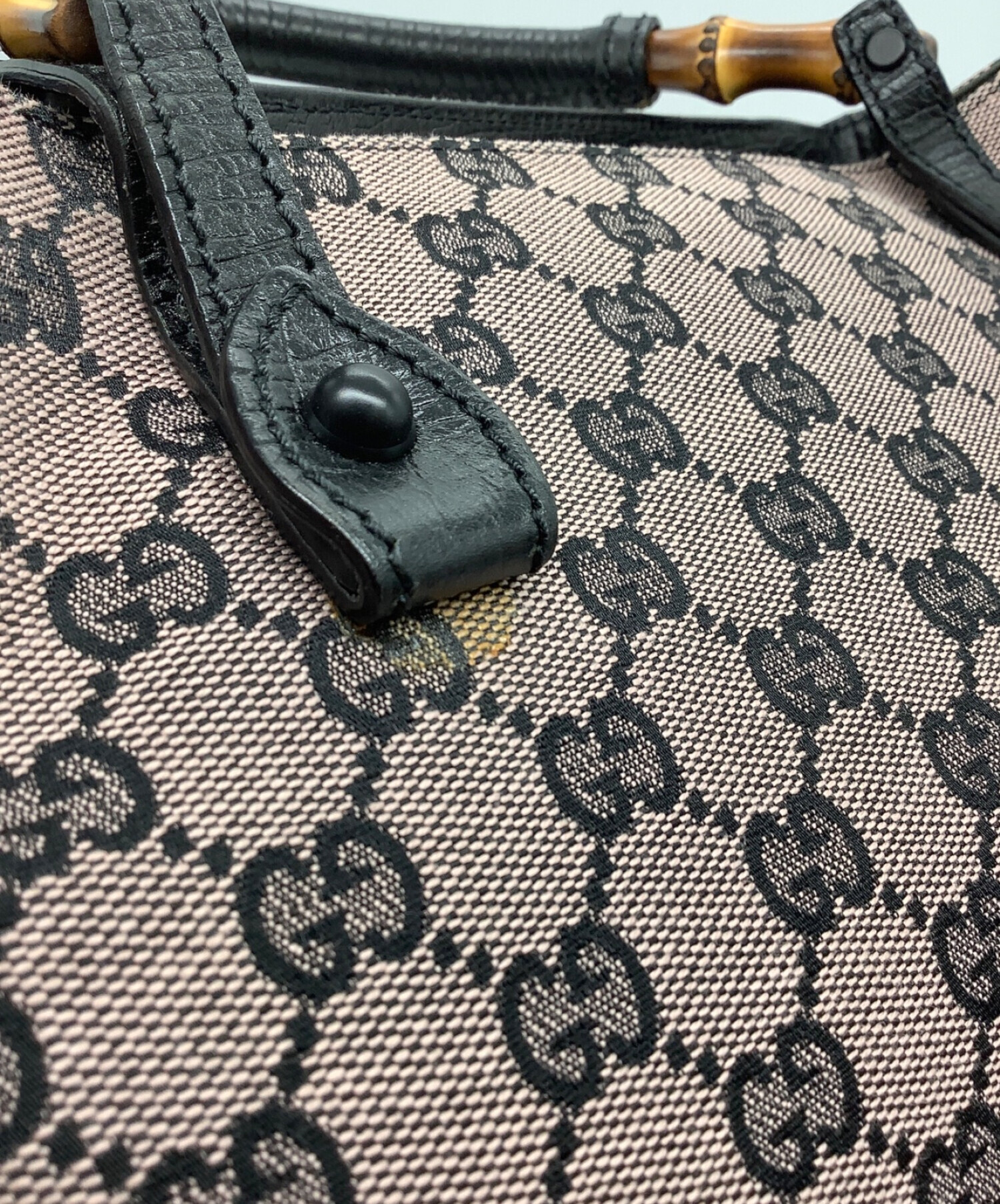 中古・古着通販】GUCCI (グッチ) バンブーハンドルトートバッグ ピンク