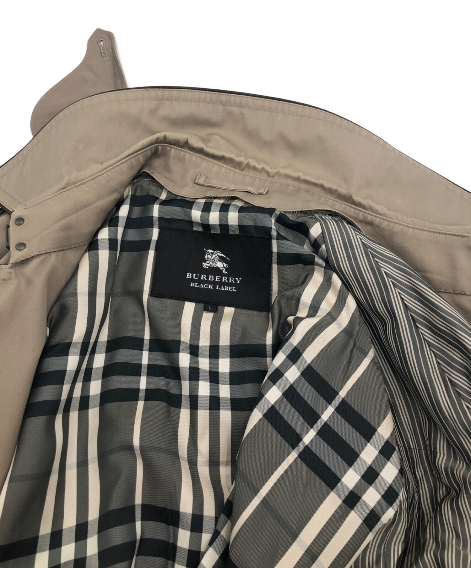 中古・古着通販】BURBERRY BLACK LABEL (バーバリーブラックレーベル) トレンチコート ブラウン サイズ:L｜ブランド・古着通販  トレファク公式【TREFAC FASHION】スマホサイト