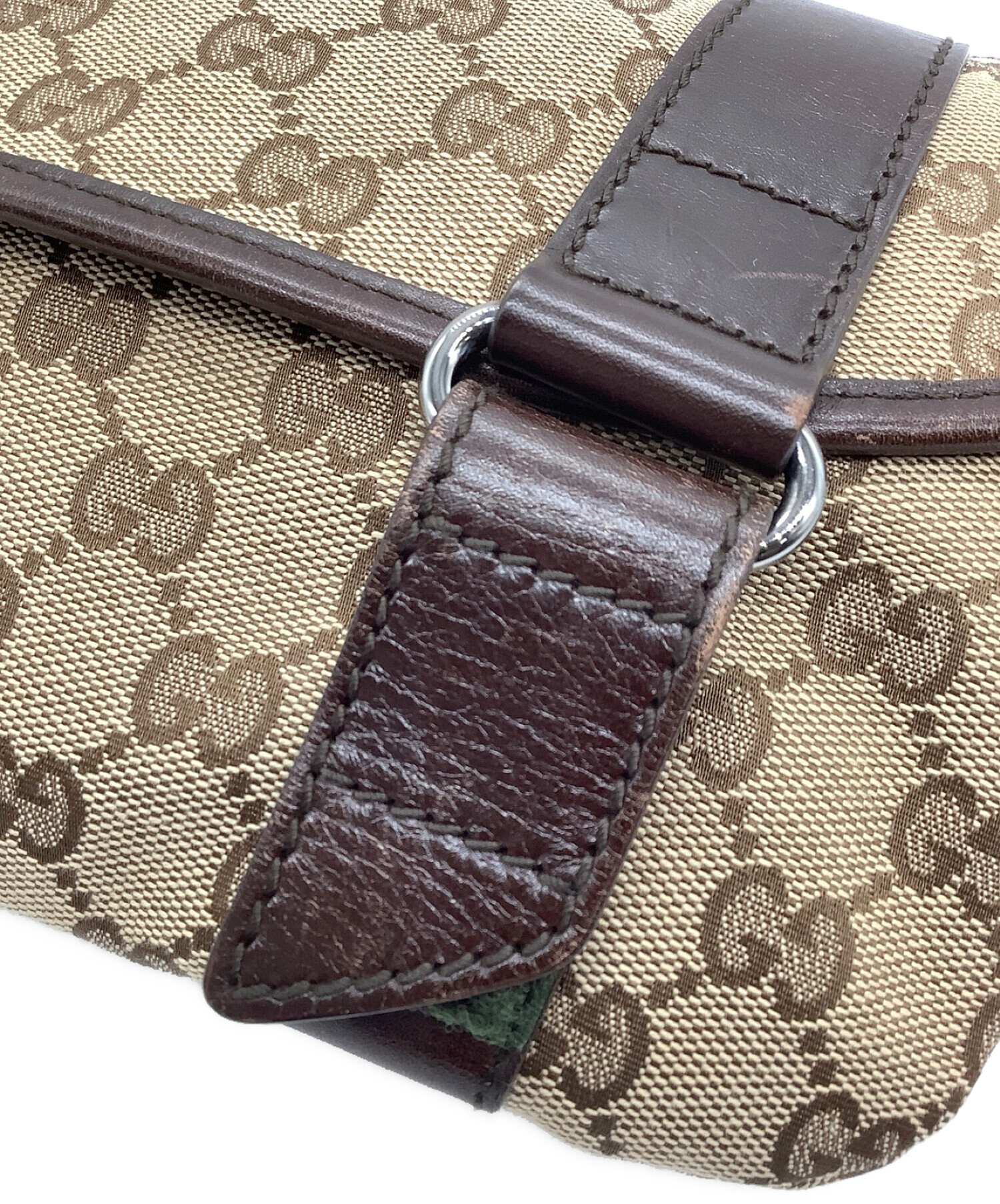 中古・古着通販】GUCCI (グッチ) ウエストバッグ ベージュ×ブラウン