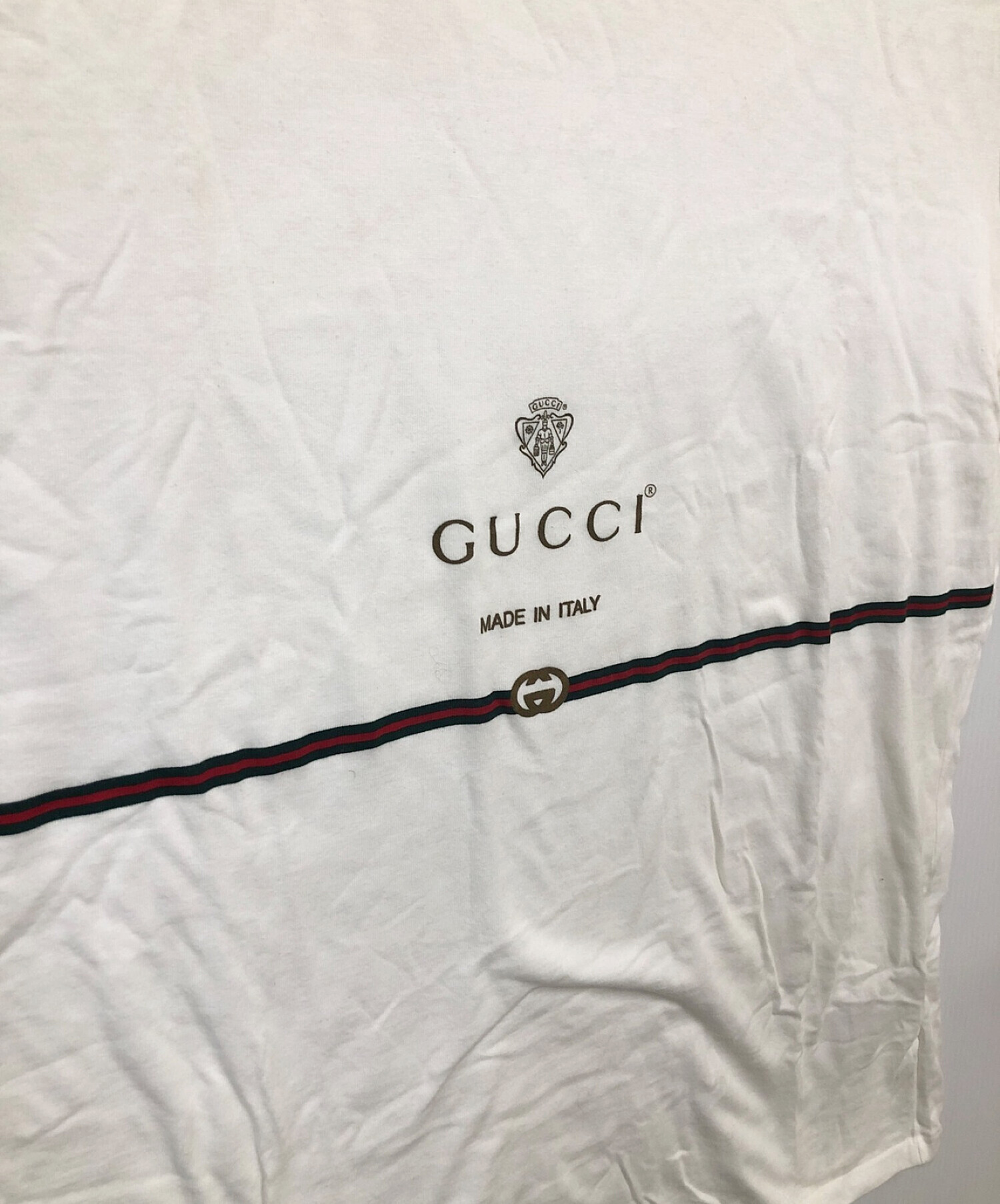 中古・古着通販】GUCCI (グッチ) 半袖カットソー ホワイト サイズ:XL