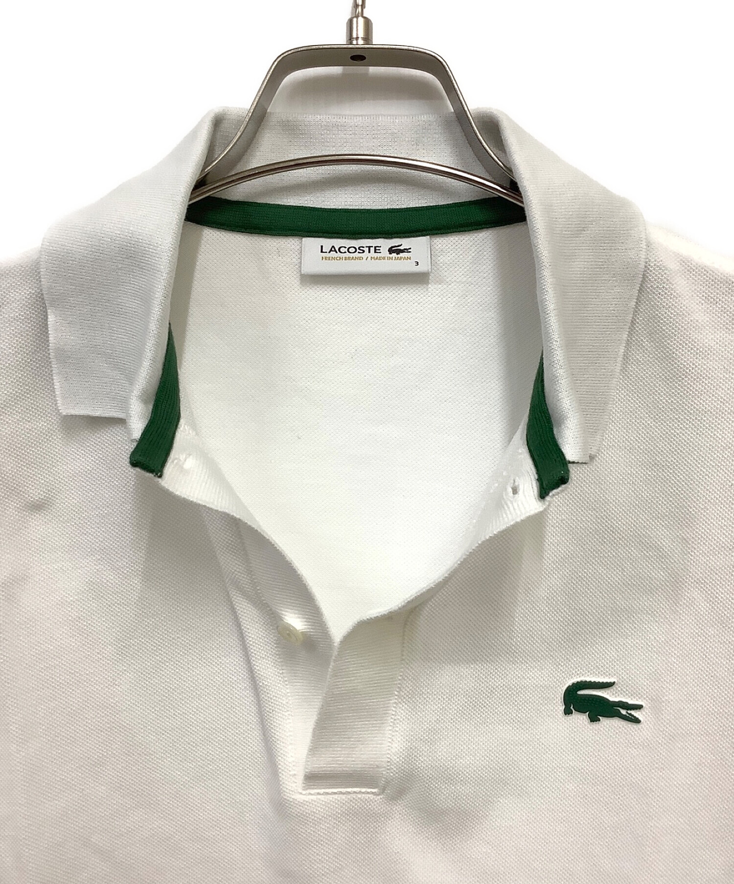 LACOSTE (ラコステ) ポロシャツ ホワイト サイズ:SIZE 3