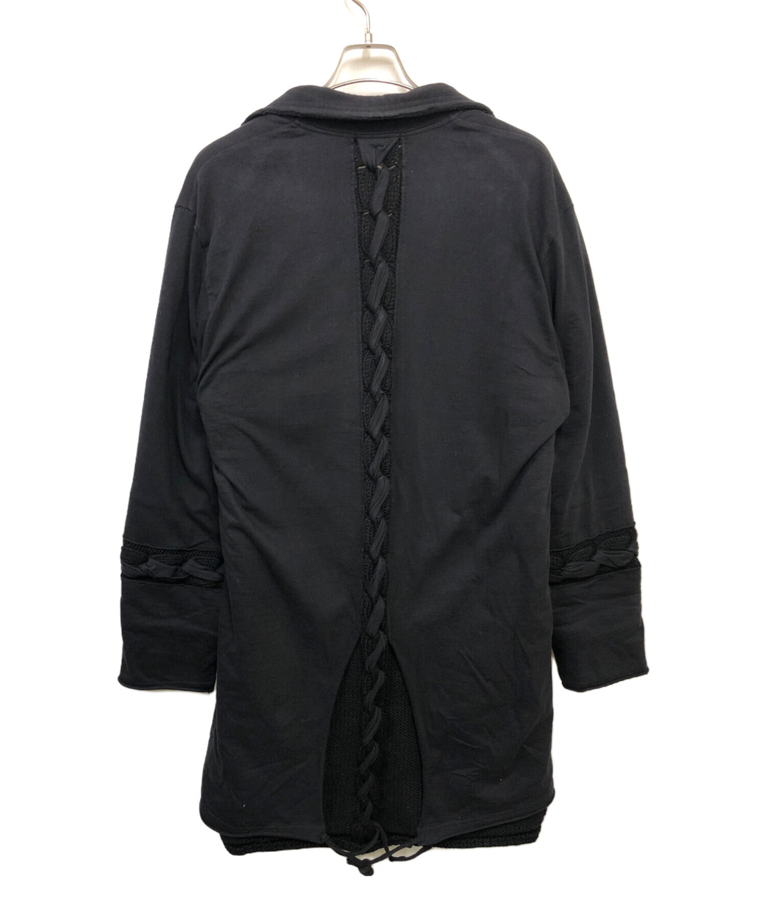 中古・古着通販】Yohji Yamamoto pour homme (ヨウジヤマモト プールオム) カットソーレイヤードデザイン ロングニットジャケット  ブラック サイズ:3｜ブランド・古着通販 トレファク公式【TREFAC FASHION】スマホサイト