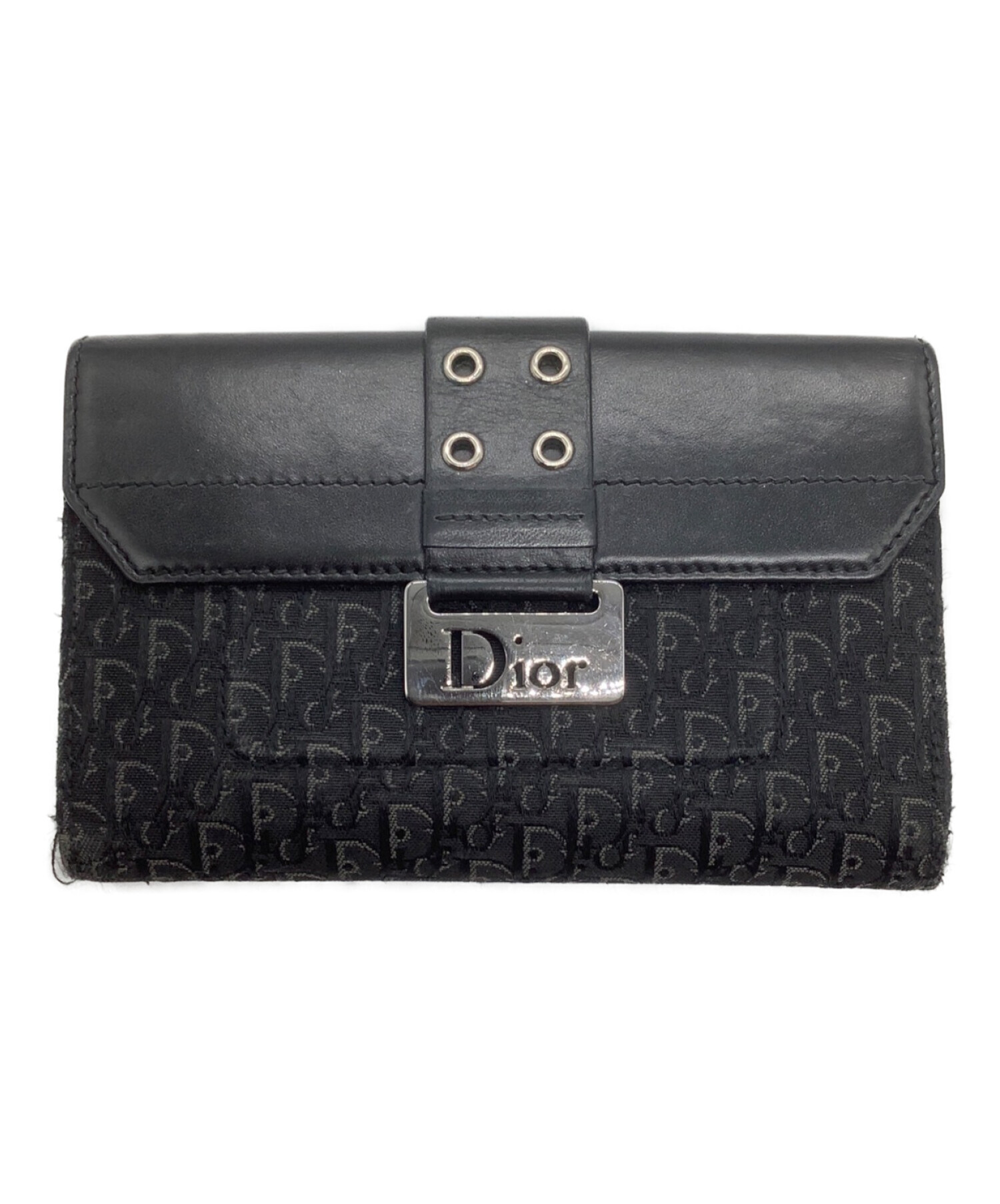 Christian Dior (クリスチャン ディオール) 3つ折り財布 ブラック