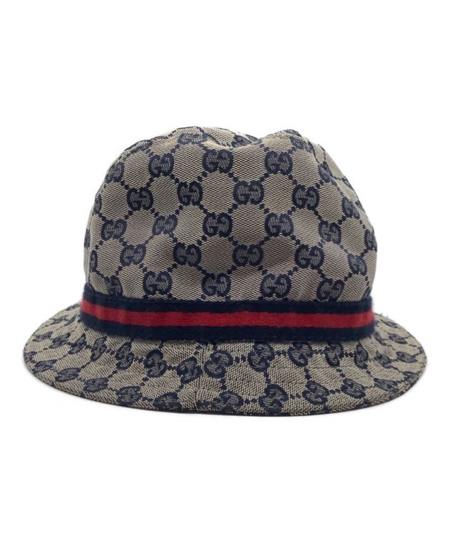 中古・古着通販】GUCCI (グッチ) バケットハット グレー×ネイビー