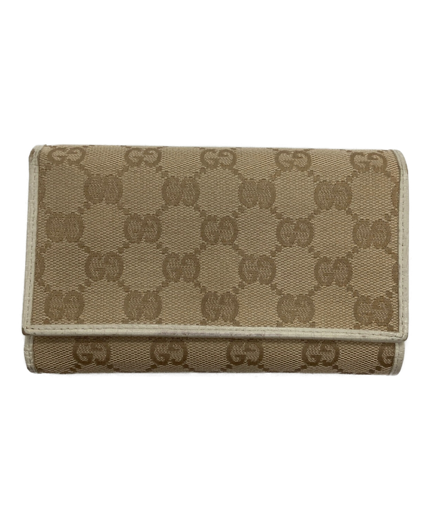 中古・古着通販】GUCCI (グッチ) 3つ折り財布 ベージュ｜ブランド