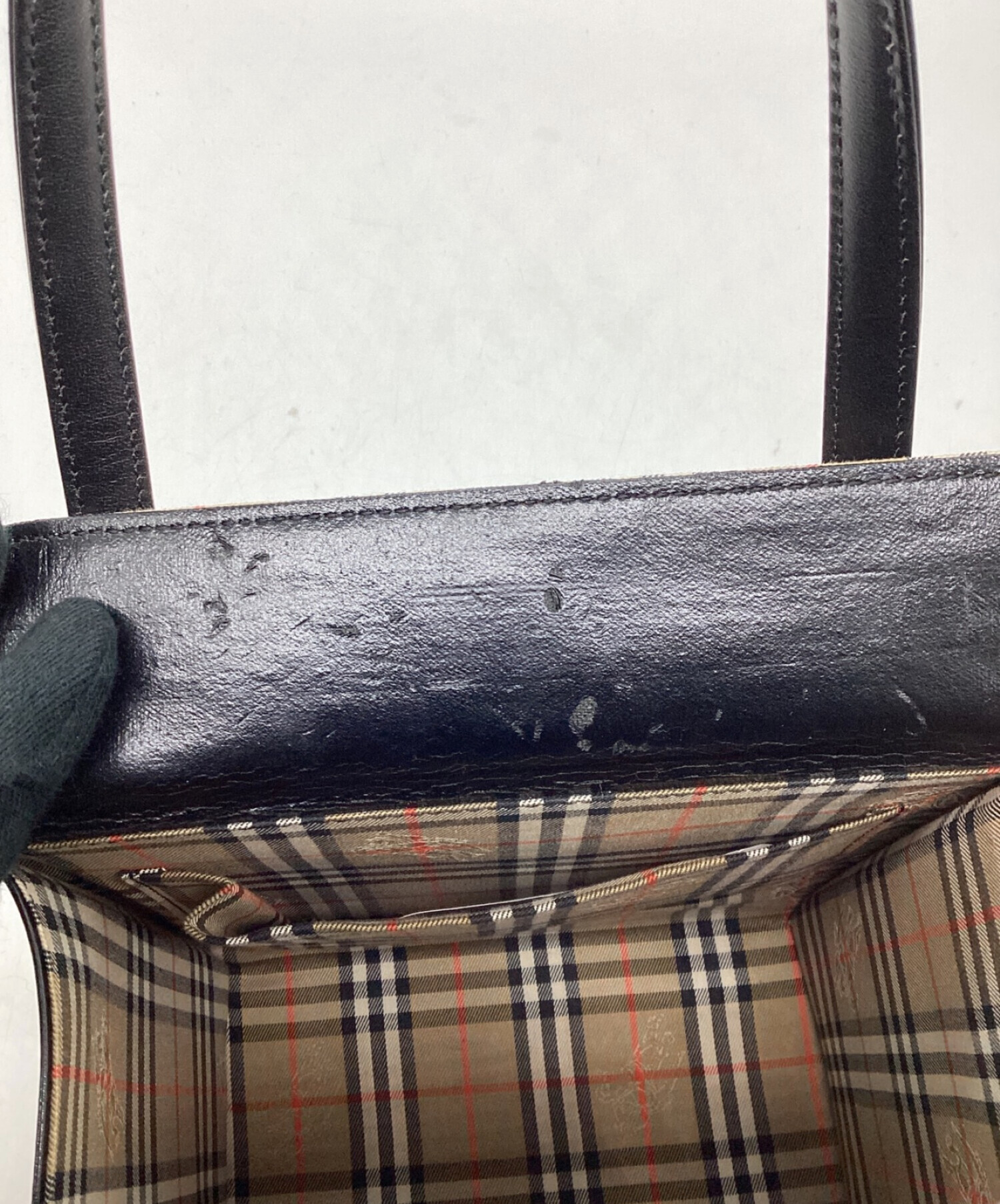 中古・古着通販】BURBERRY (バーバリー) スクエアハンドバッグ ブラック｜ブランド・古着通販 トレファク公式【TREFAC  FASHION】スマホサイト