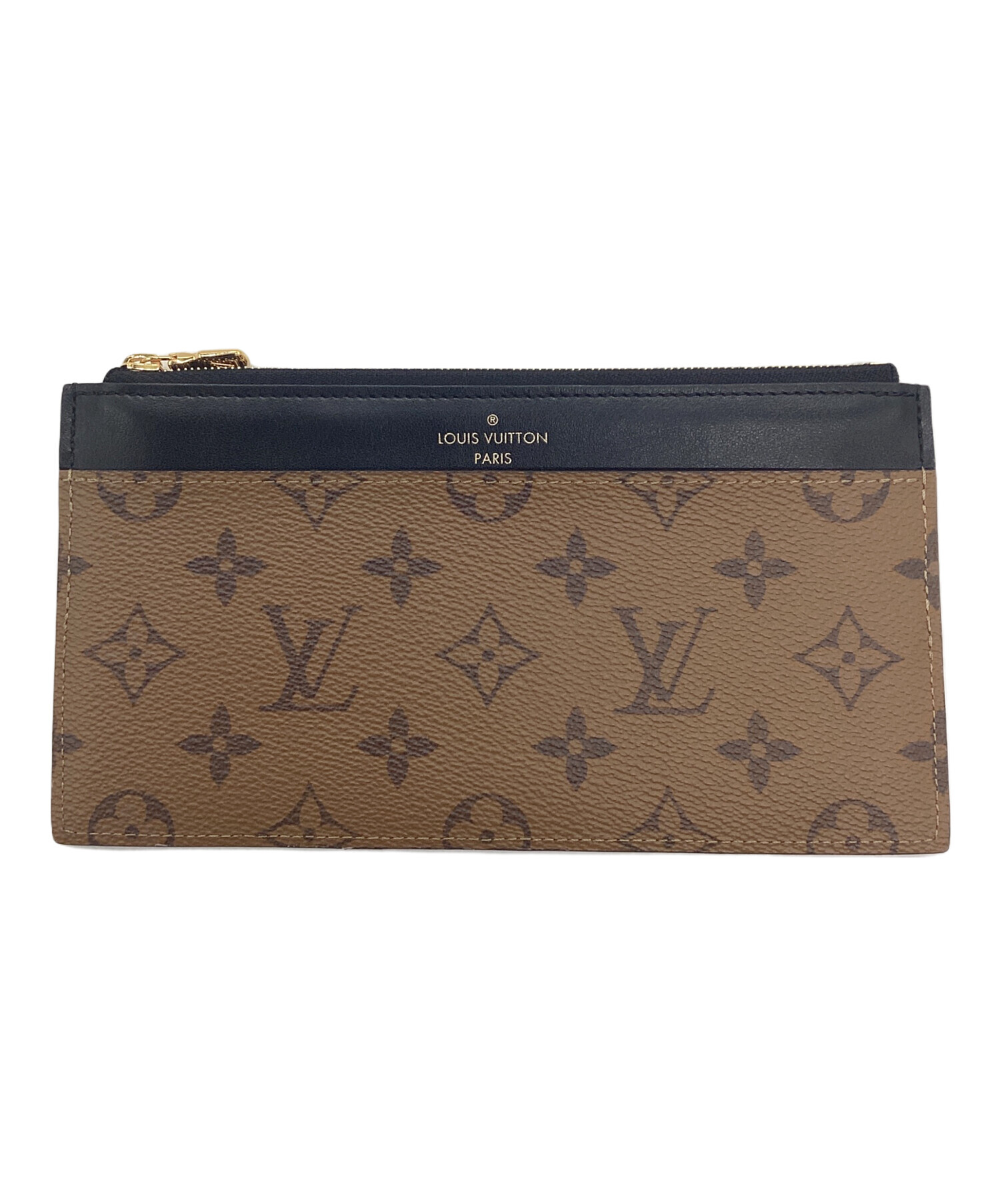 中古・古着通販】LOUIS VUITTON (ルイ ヴィトン) スリムパース ブラック×ベージュ｜ブランド・古着通販 トレファク公式【TREFAC  FASHION】スマホサイト