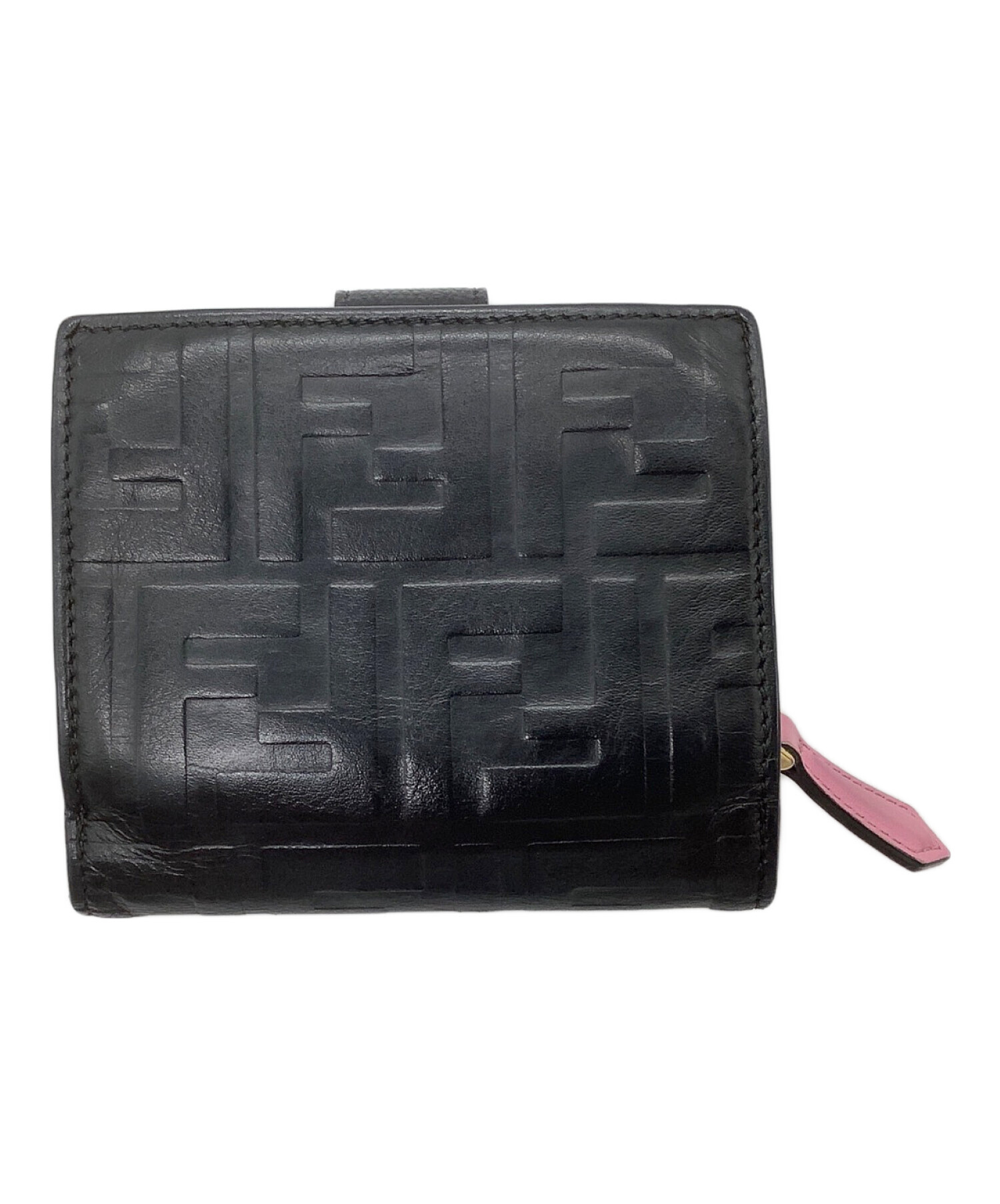 中古・古着通販】FENDI (フェンディ) 2つ折り財布 ブラック×ピンク｜ブランド・古着通販 トレファク公式【TREFAC  FASHION】スマホサイト