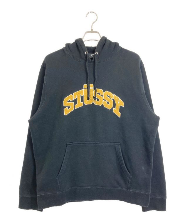 中古・古着通販】stussy (ステューシー) stussy パイル刺繍 アーチロゴパーカー ブラック サイズ:L｜ブランド・古着通販  トレファク公式【TREFAC FASHION】スマホサイト