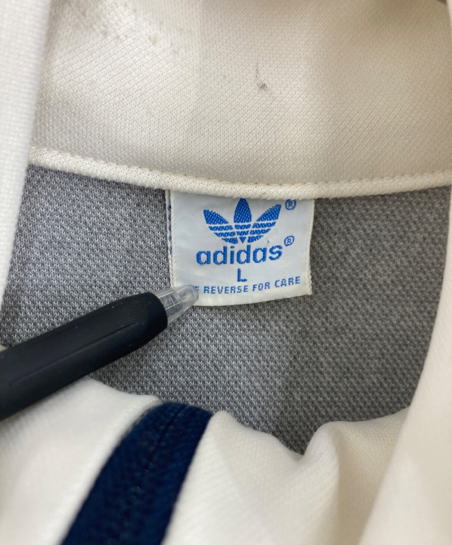 adidas (アディダス) 70～80s　トラックジャケット グレー×ホワイト サイズ:L