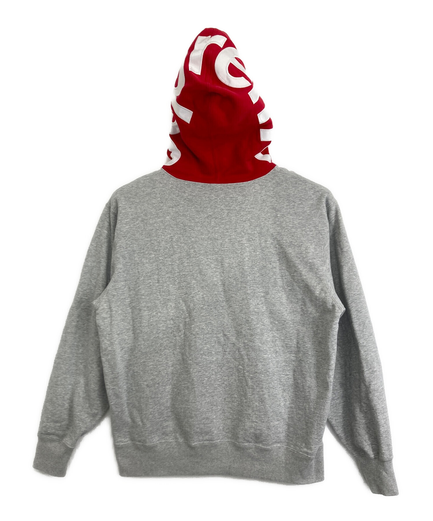 SUPREME (シュプリーム) Contrast Hooded Sweatshirt レッド×グレー サイズ:なし