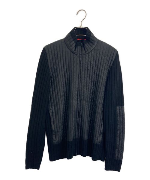 【中古・古着通販】PRADA (プラダ) ナイロン切替ドライバーズニット ブラック サイズ:50｜ブランド・古着通販 トレファク公式【TREFAC  FASHION】スマホサイト