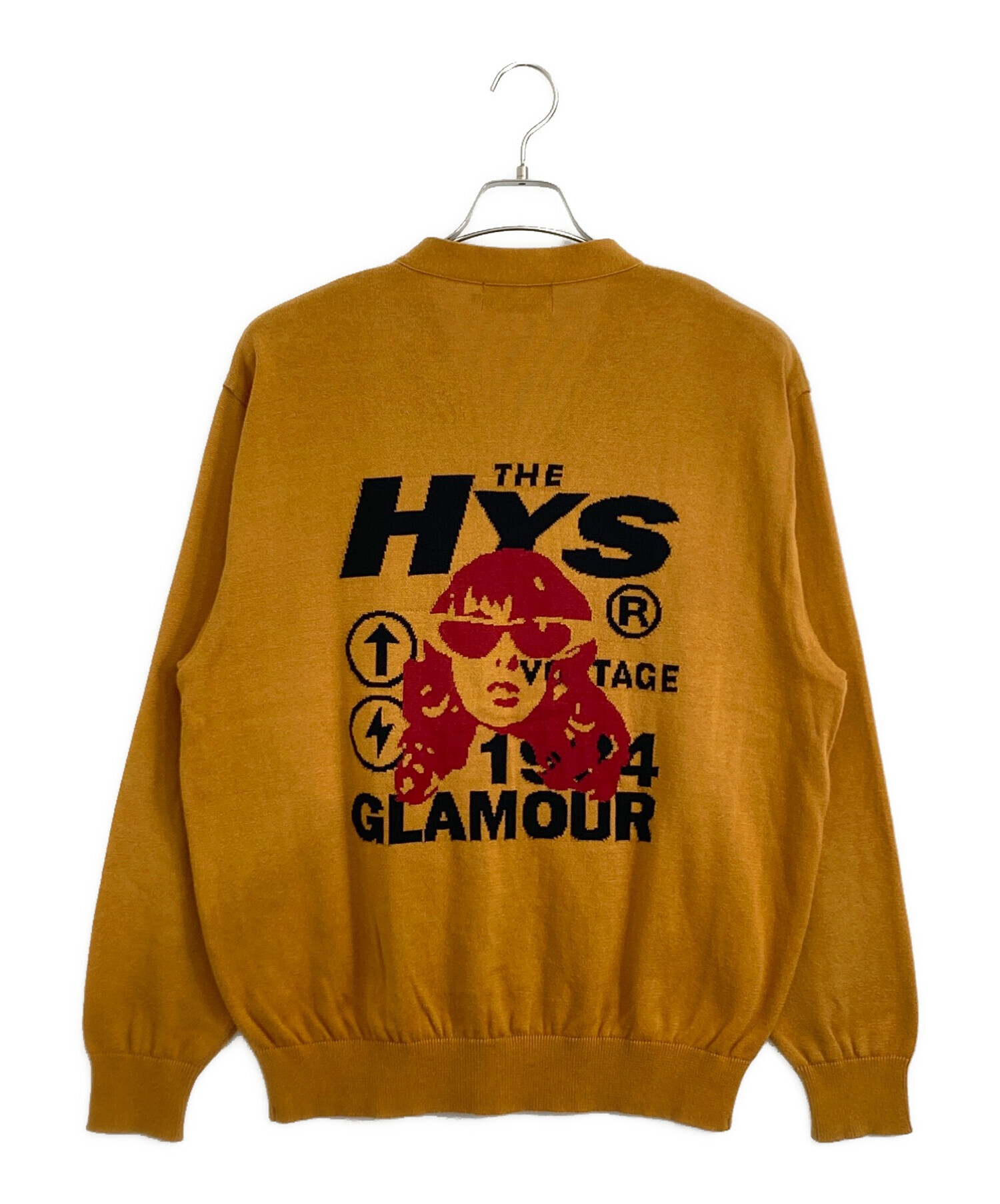 Hysteric Glamour (ヒステリックグラマー) THE VOLTAGE 編込 カーディガン オレンジ サイズ:L