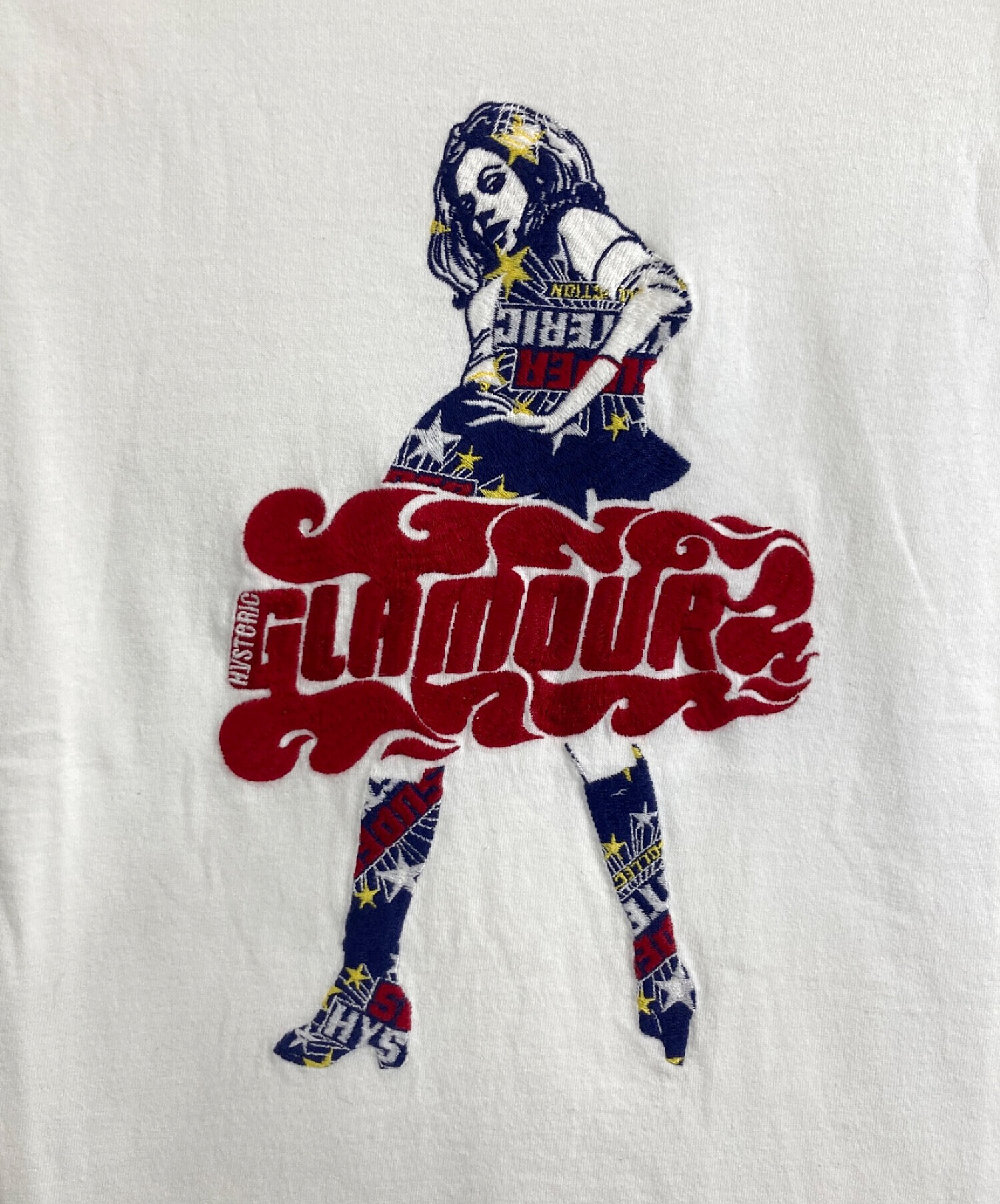 Hysteric Glamour (ヒステリックグラマー) HYSTERIC GLAMOUR VIXEN GIRL刺繍 Tシャツ ホワイト サイズ:L