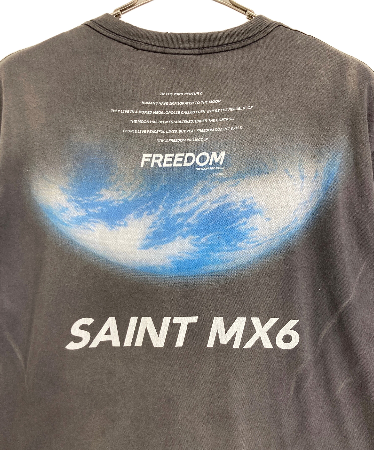 SAINT MICHAEL (セントマイケル) FREEDOM FD_SS TEE グレー サイズ:L