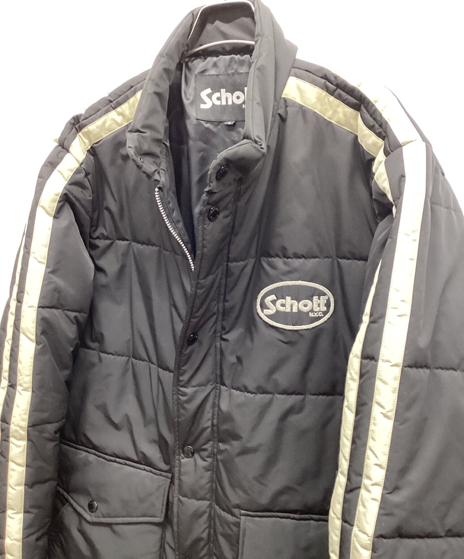 中古・古着通販】Schott (ショット) 中綿ジャケット ブラック サイズ:L