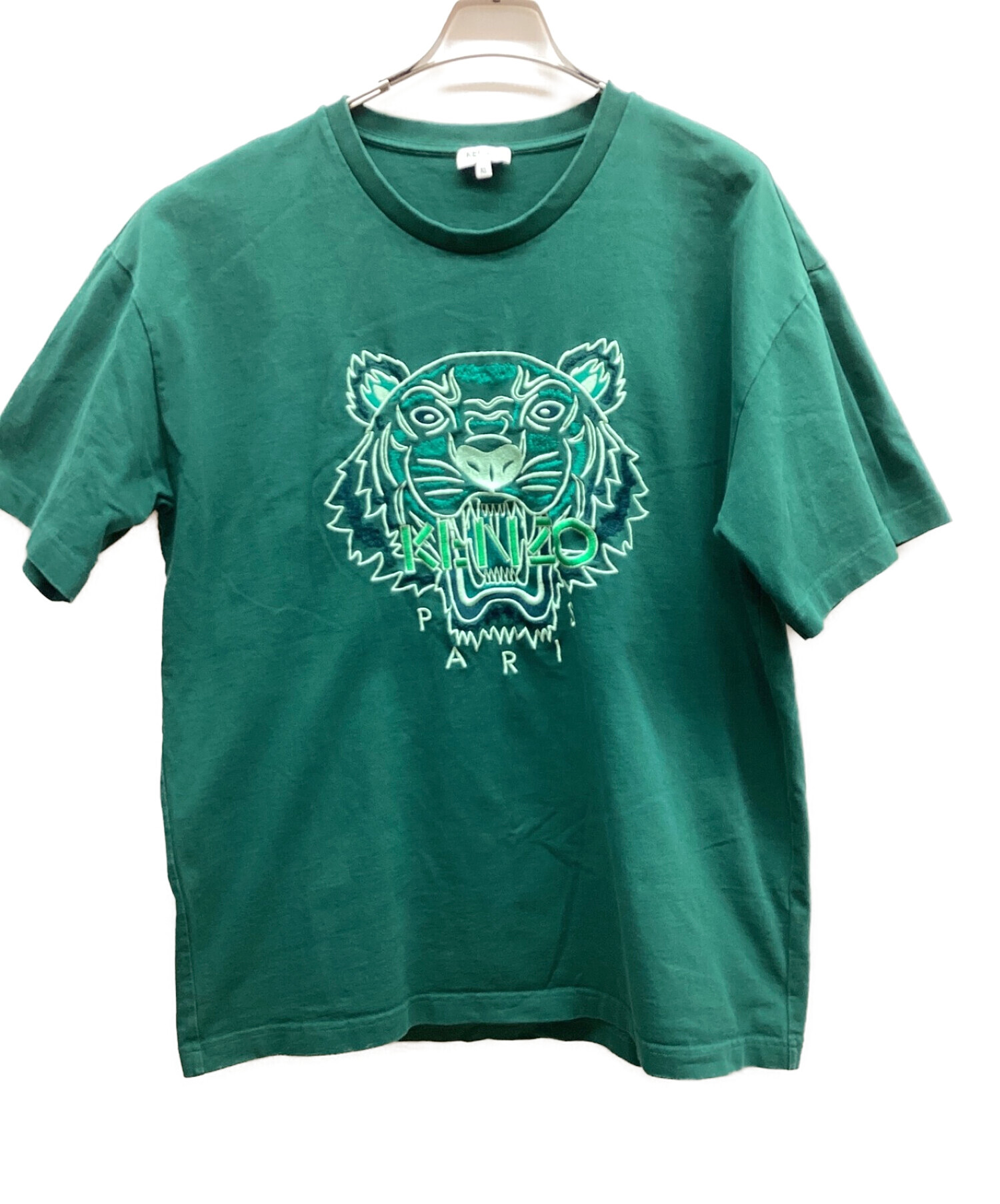 KENZO (ケンゾー) タイガー刺繍Tシャツ グリーン サイズ:xL