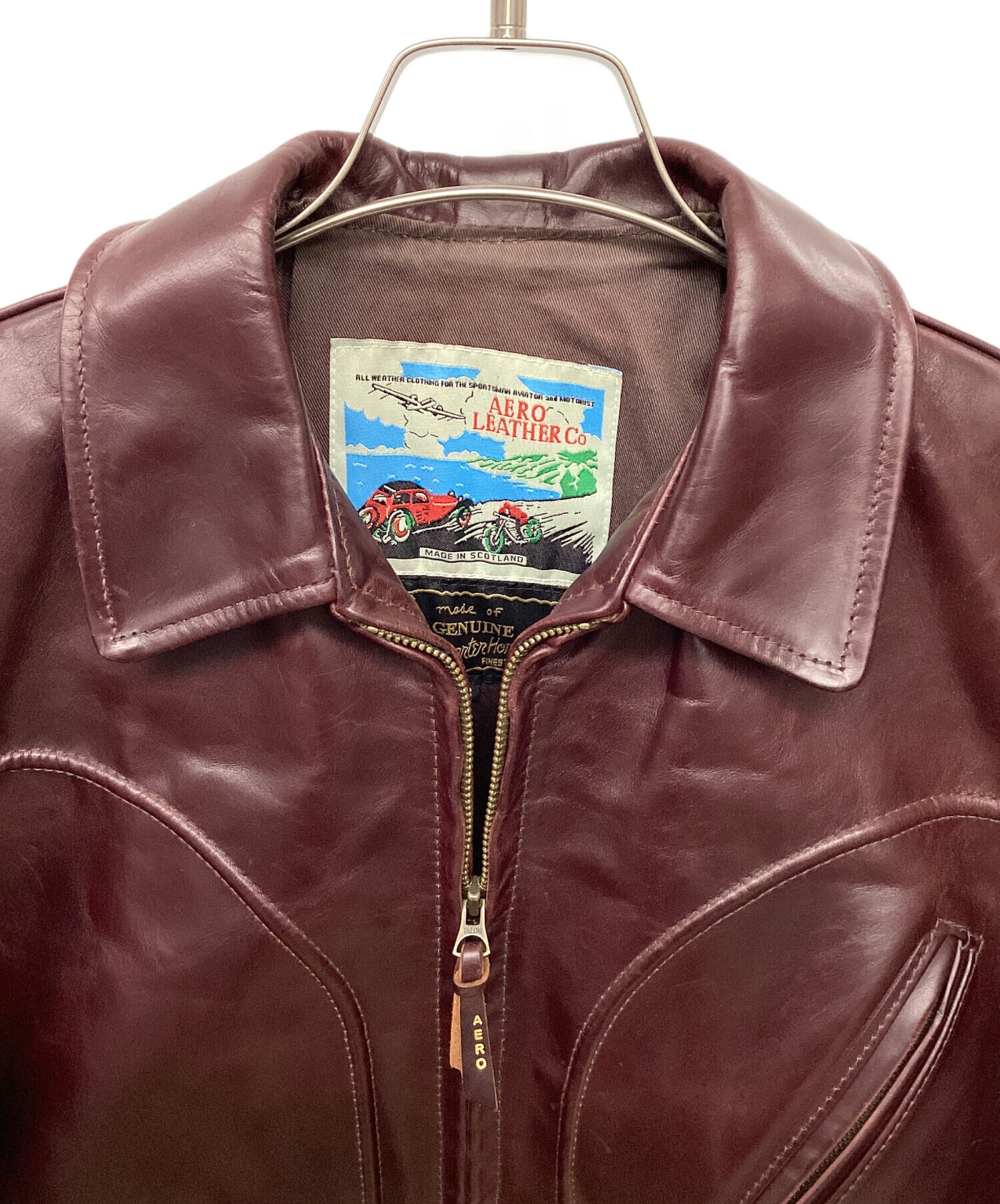 中古・古着通販】Aero LEATHER (エアロレザー) レザージャケット ボルドー サイズ:38｜ブランド・古着通販 トレファク公式【TREFAC  FASHION】スマホサイト