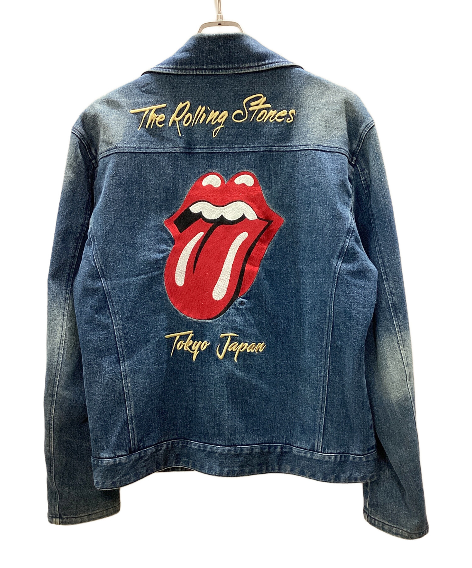 JACKROSE VINTAGE (ジャックローズヴィンテージ) The Rolling Stones (ザ ローリングストーンズ)  ハイパーストレッチデニムWライダース ブルー サイズ:XXL