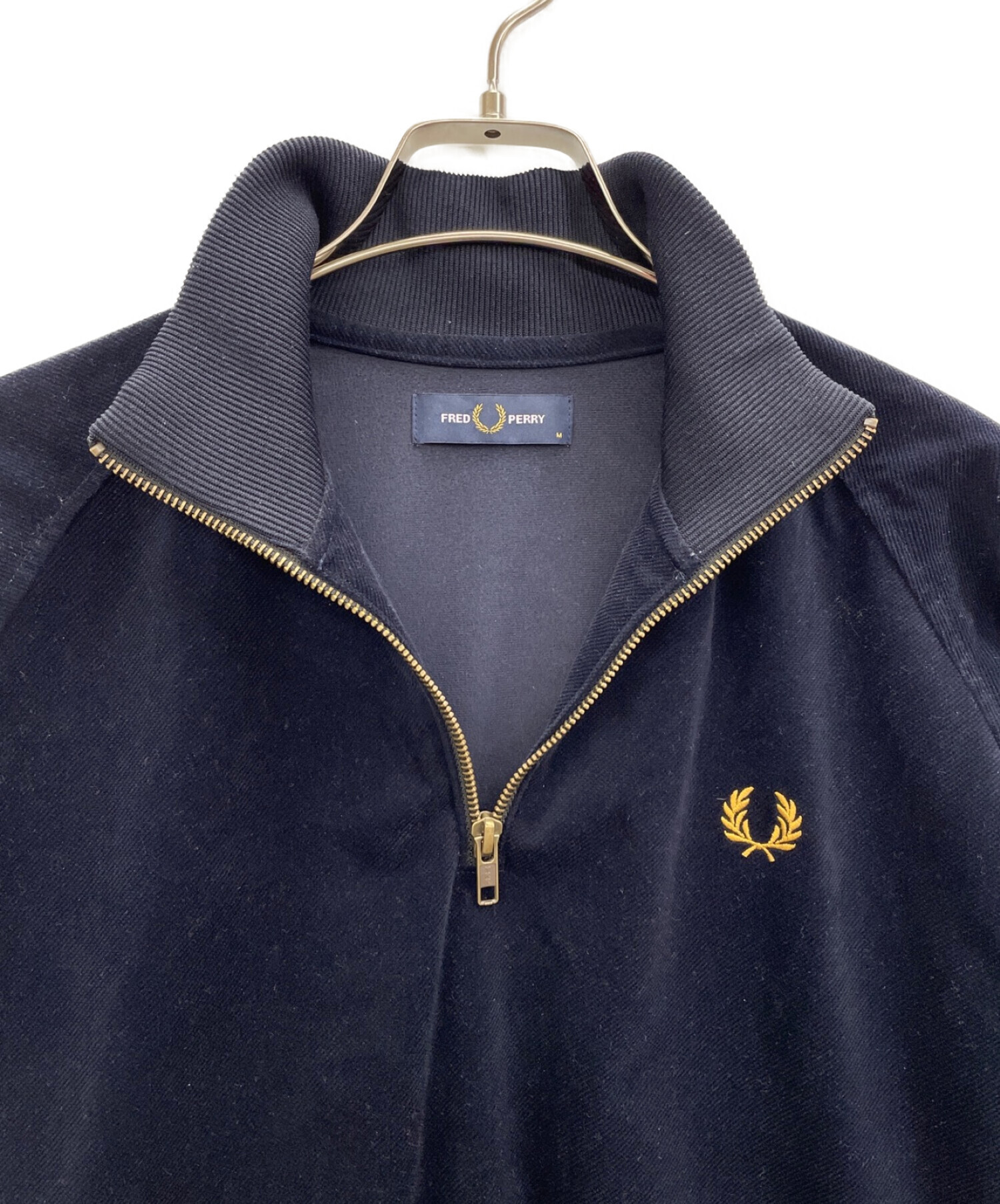 FRED PERRY (フレッドペリー) ベロアトラックジャケット ネイビー サイズ:M