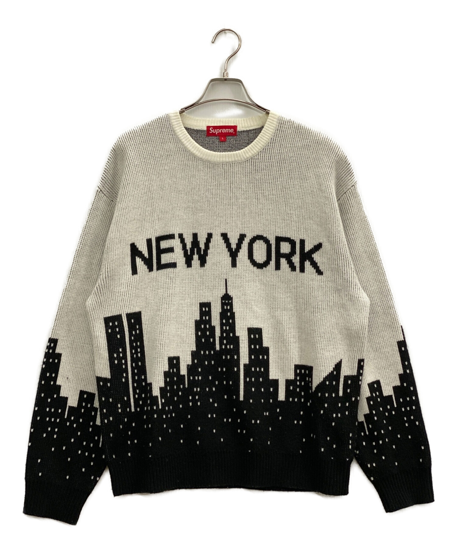 SUPREME (シュプリーム) New York Sweater ホワイト サイズ:L