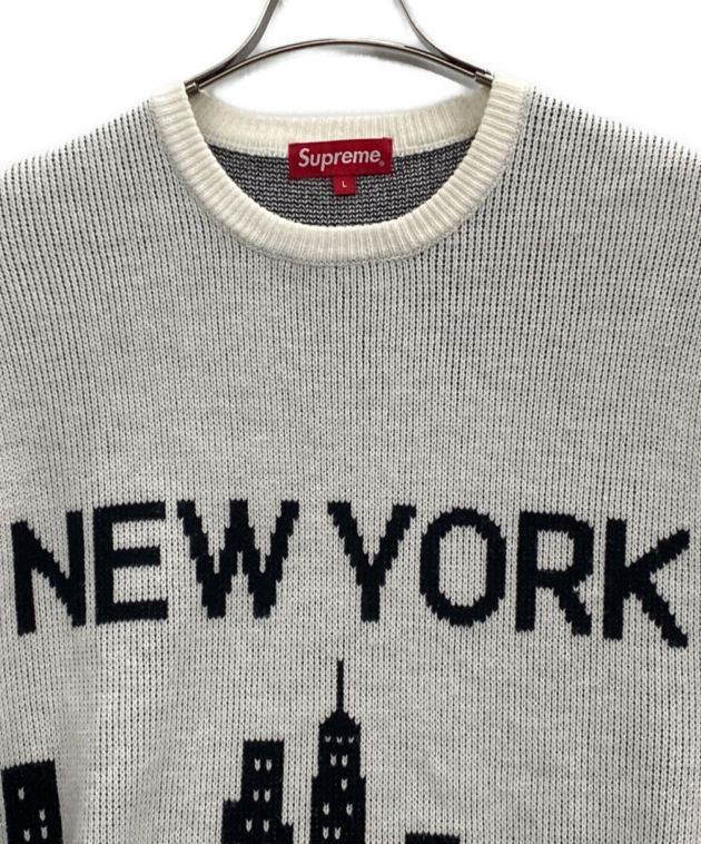 中古・古着通販】SUPREME (シュプリーム) New York Sweater ホワイト ...