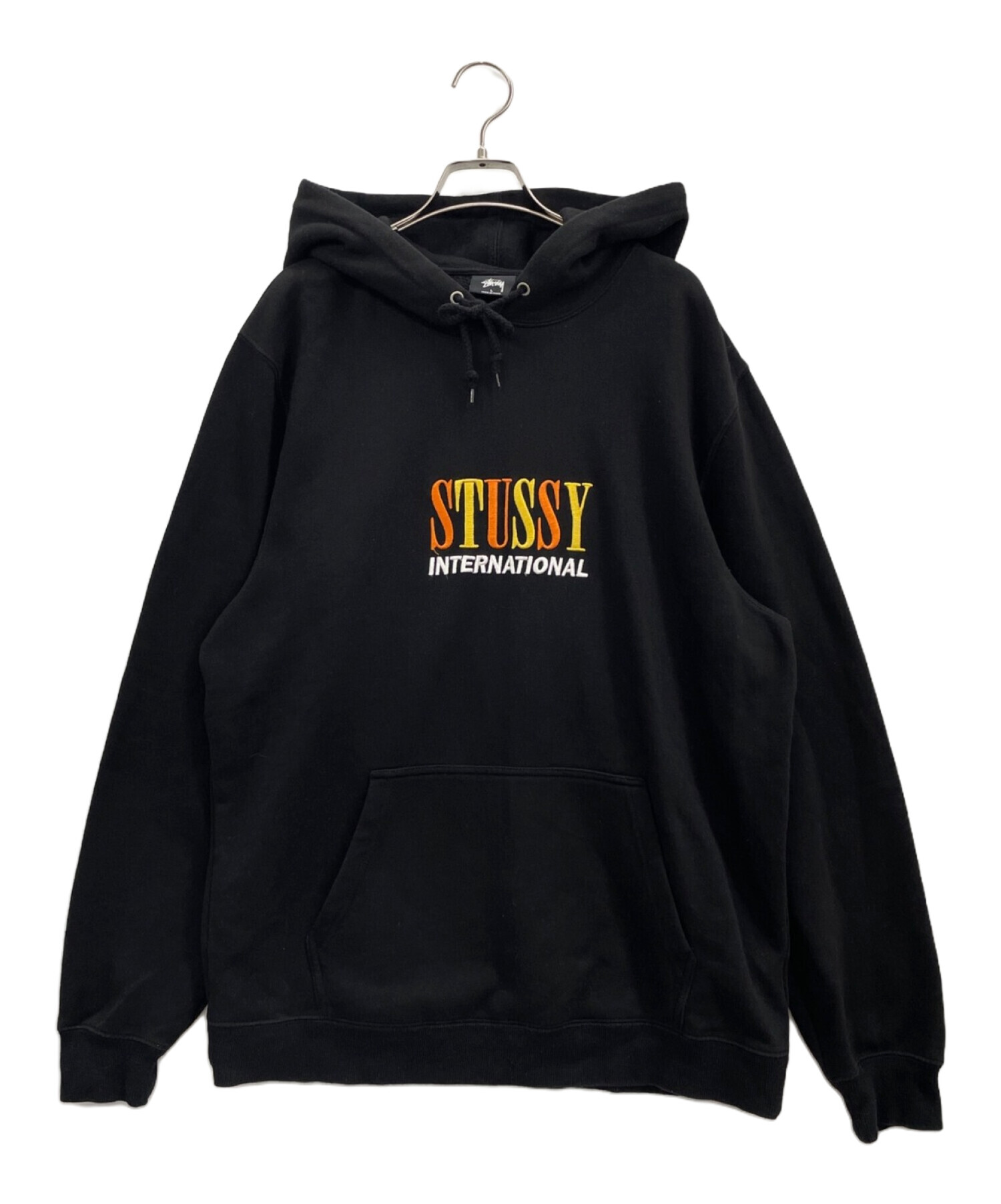 中古・古着通販】stussy (ステューシー) 刺繍ロゴルオーバーパーカー ブラック サイズ:L｜ブランド・古着通販 トレファク公式【TREFAC  FASHION】スマホサイト