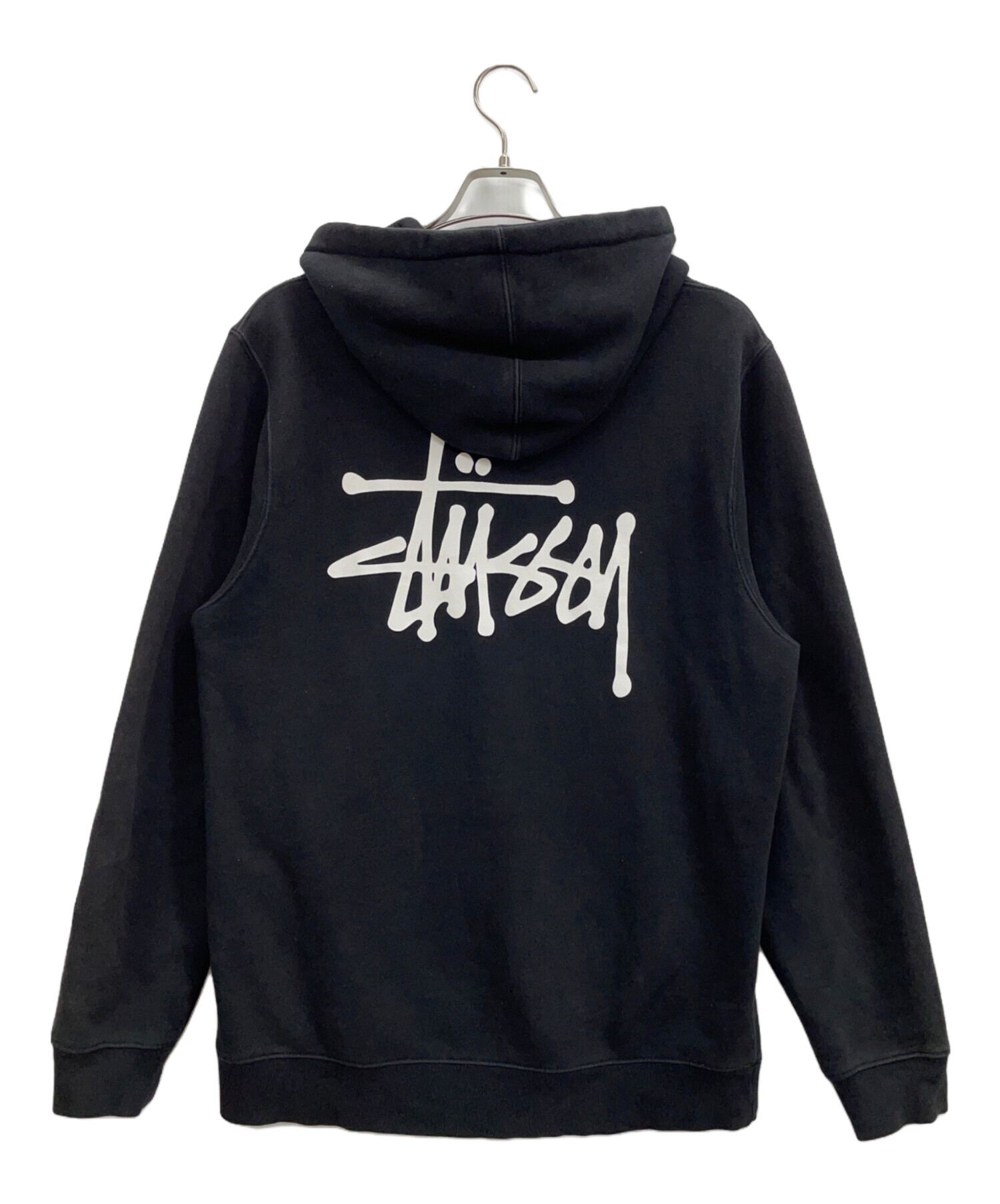 stussy (ステューシー) STOCK BASIC HOODIE　パーカー ブラック サイズ:M