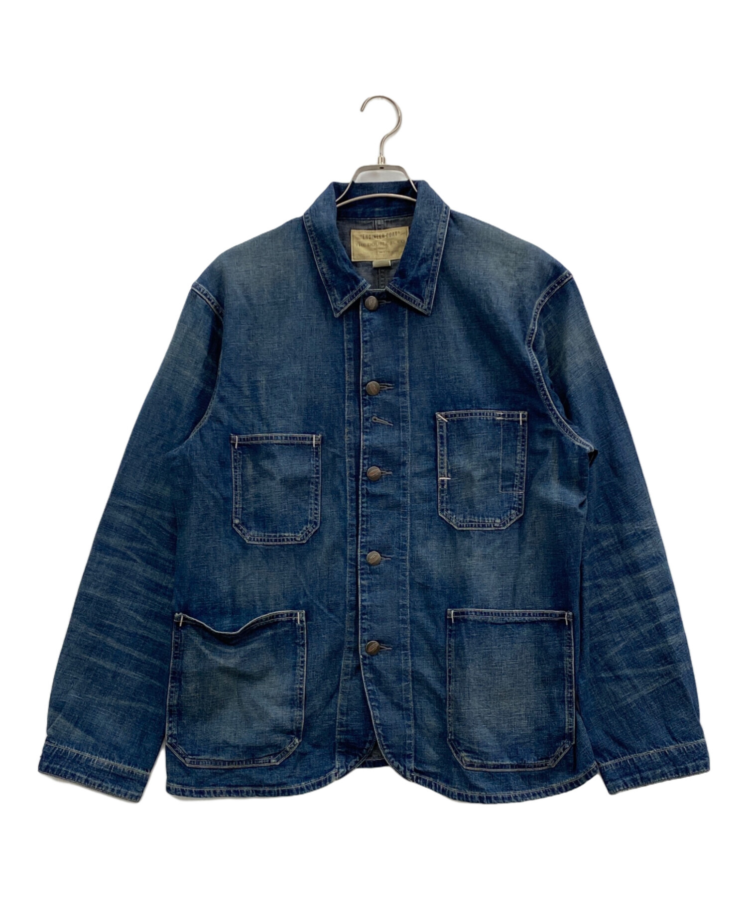 RRL (ダブルアールエル) コットンリネンデニムエンジニアジャケット インディゴ サイズ:L