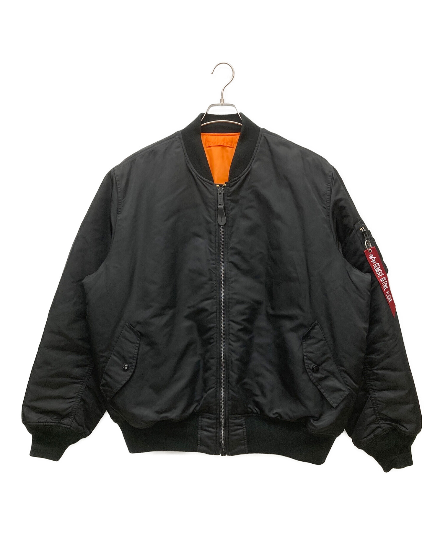 ALPHA (アルファ) MA-1ジャケット ブラック サイズ:4L