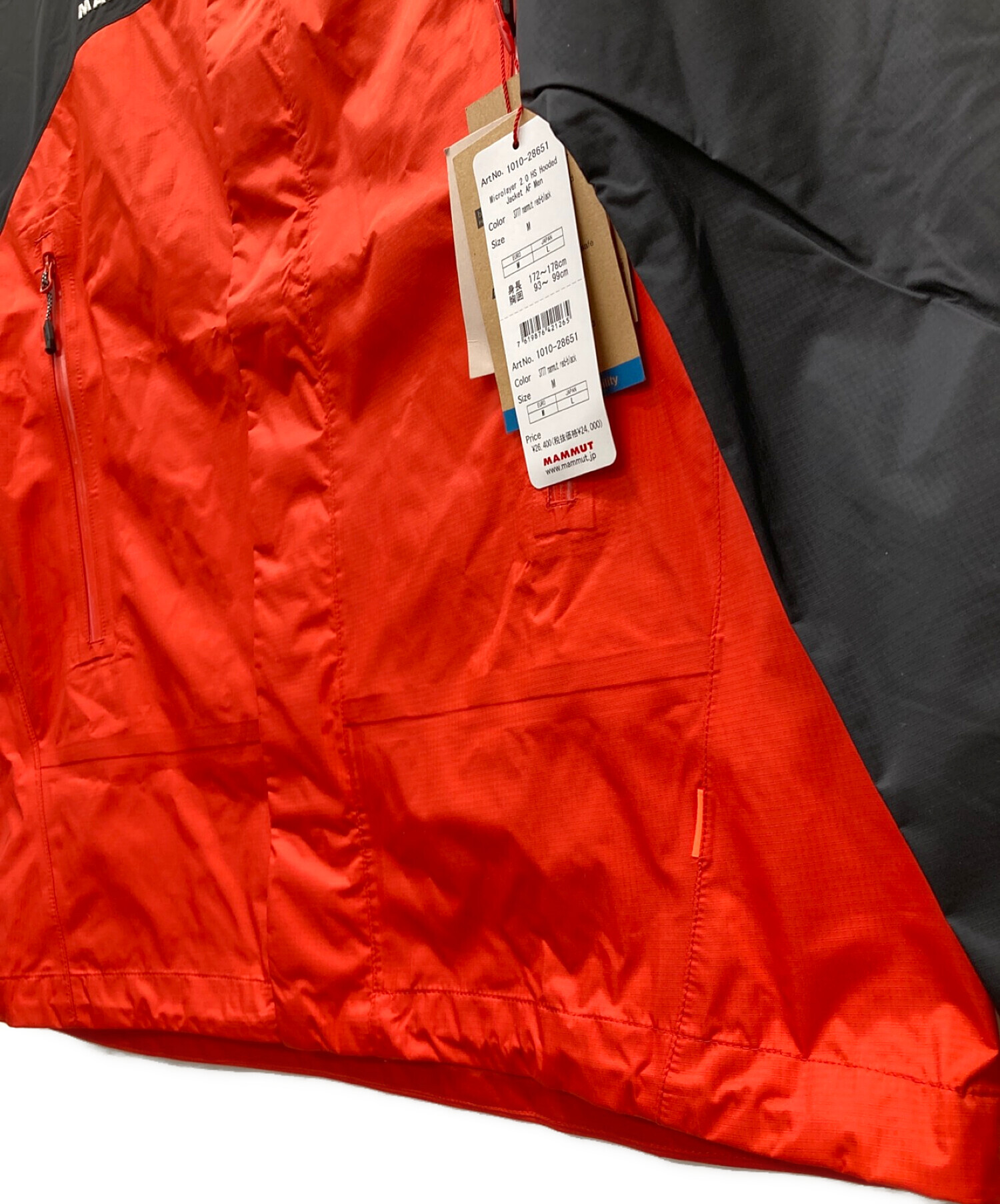 中古・古着通販】MAMMUT (マムート) Microlayer 2.0 HS Hooded Jacket AF Men オレンジ×ブラック  サイズ:USA M 未使用品｜ブランド・古着通販 トレファク公式【TREFAC FASHION】スマホサイト