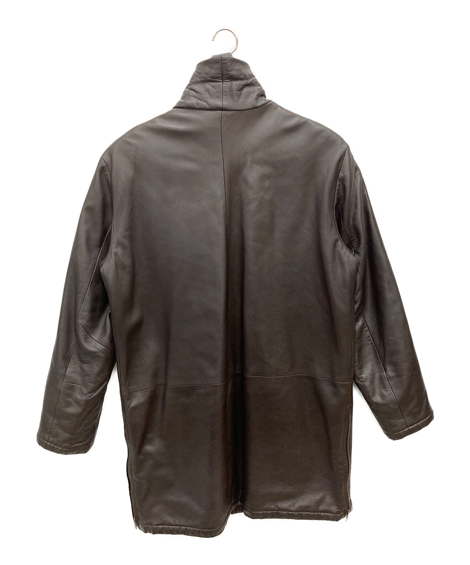 エンポリオアルマーニ　レザージャケット　ブラウン着丈約67cm身幅約59cm