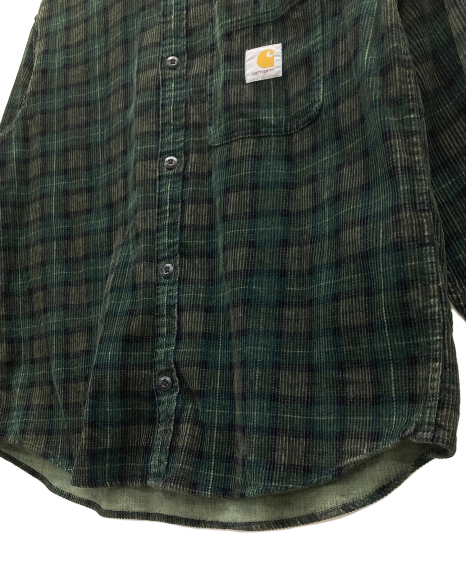 CarHartt (カーハート) コーデュロイシャツ グリーン サイズ:SIZE　L