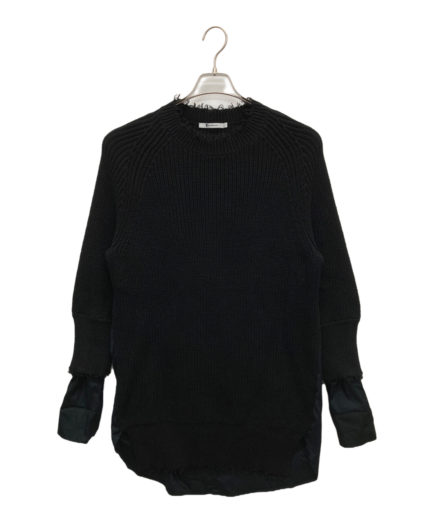 ALEXANDER WANG (アレキサンダーワン) レイヤードニット ブラック サイズ:SIZE XS