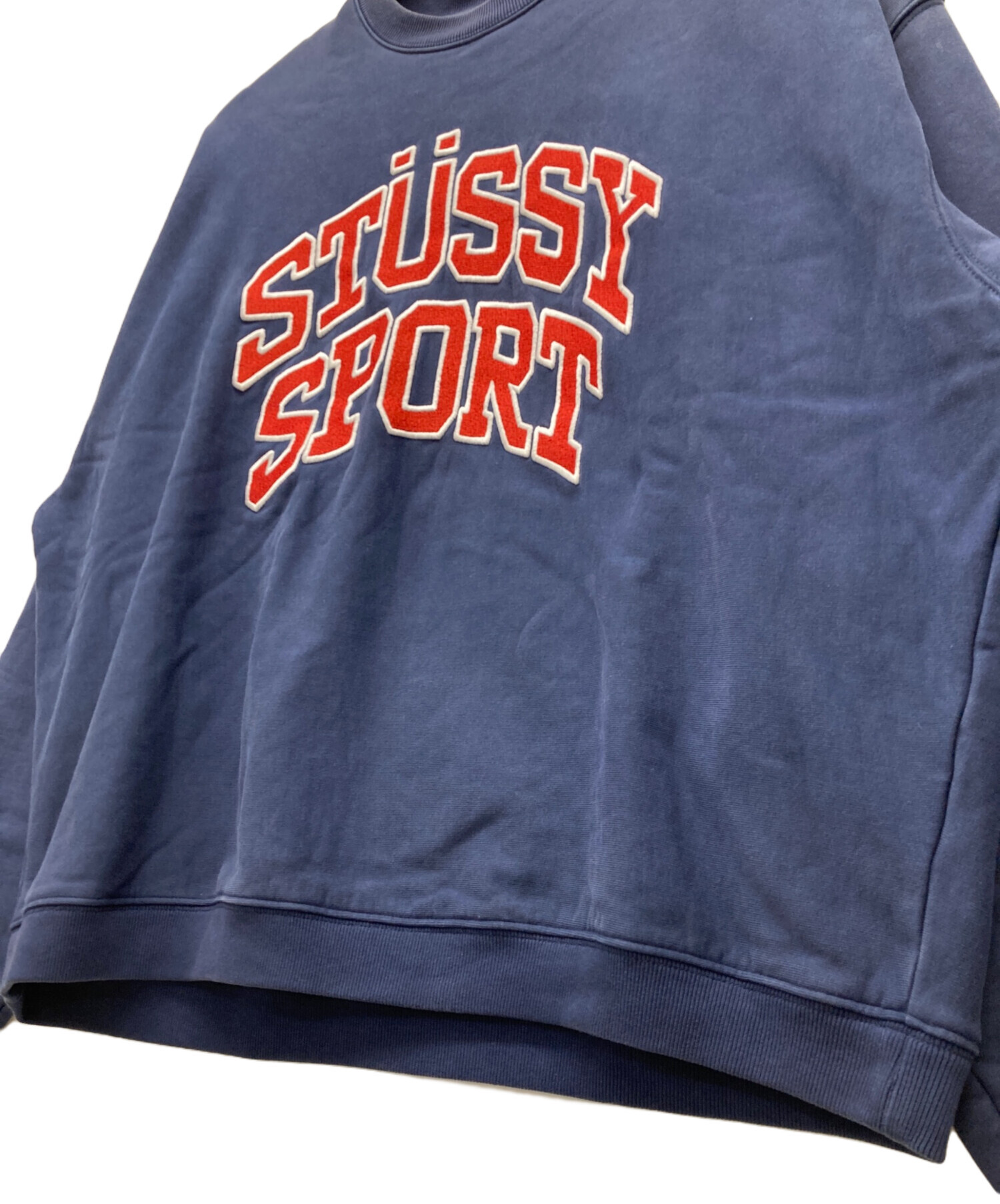 中古・古着通販】stussy (ステューシー) SPORTロゴスウェット ネイビー サイズ:SIZE M｜ブランド・古着通販  トレファク公式【TREFAC FASHION】スマホサイト