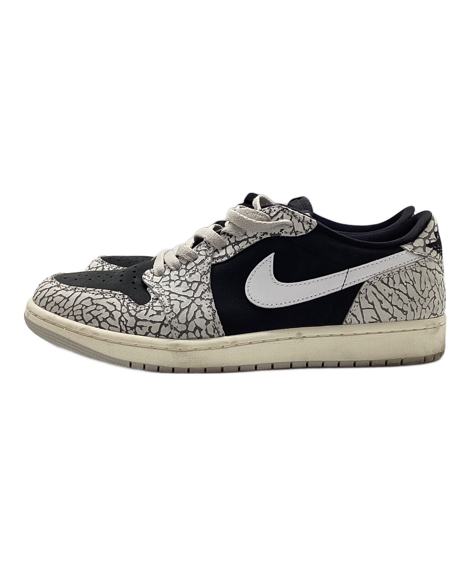 中古・古着通販】NIKE (ナイキ) AIR JORDAN 1 LOW(エア ジョーダン1ロー) グレー×ブラック サイズ:28cm｜ブランド・古着通販  トレファク公式【TREFAC FASHION】スマホサイト