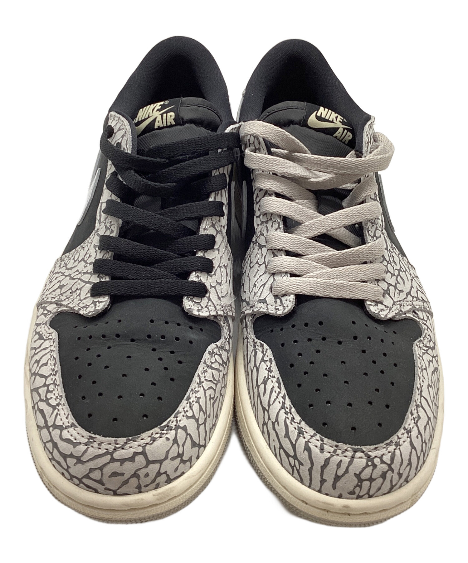 中古・古着通販】NIKE (ナイキ) AIR JORDAN 1 LOW(エア ジョーダン1ロー) グレー×ブラック サイズ:28cm｜ブランド・古着通販  トレファク公式【TREFAC FASHION】スマホサイト