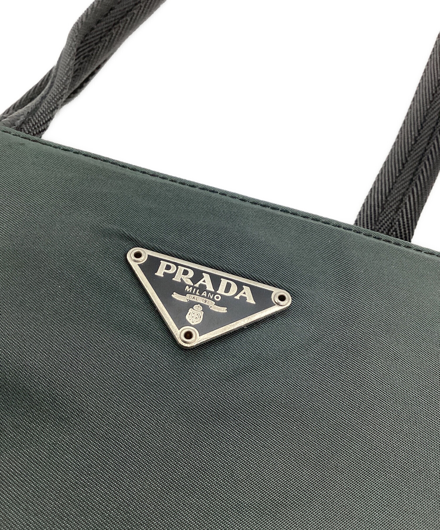 PRADA (プラダ) 90sナイロントートバッグ グリーン