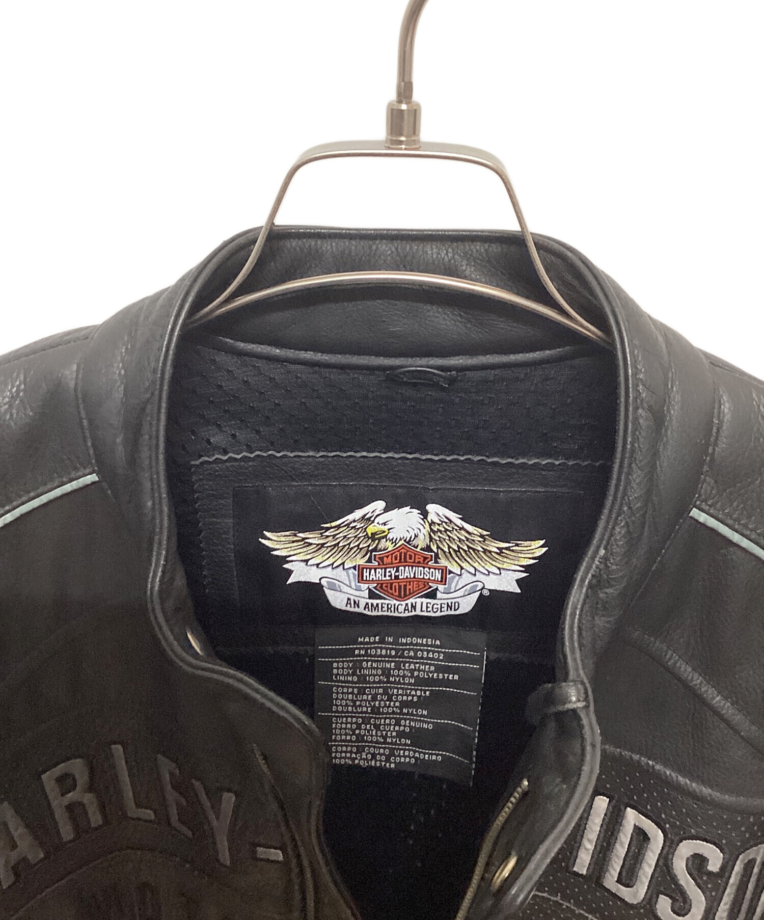 中古・古着通販】HARLEY-DAVIDSON (ハーレーダビッドソン) 00sパンチングレザージャケット ブラック サイズ:S｜ブランド・古着通販  トレファク公式【TREFAC FASHION】スマホサイト