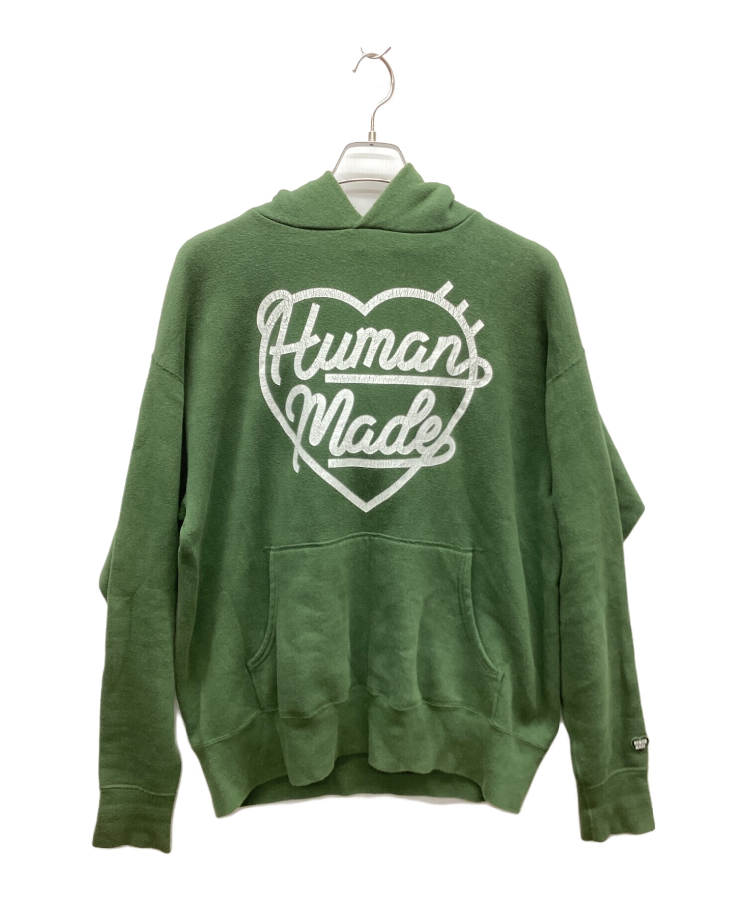 中古・古着通販】HUMAN MADE (ヒューマンメイド) プルオーバーパーカー グリーン サイズ:L｜ブランド・古着通販  トレファク公式【TREFAC FASHION】スマホサイト