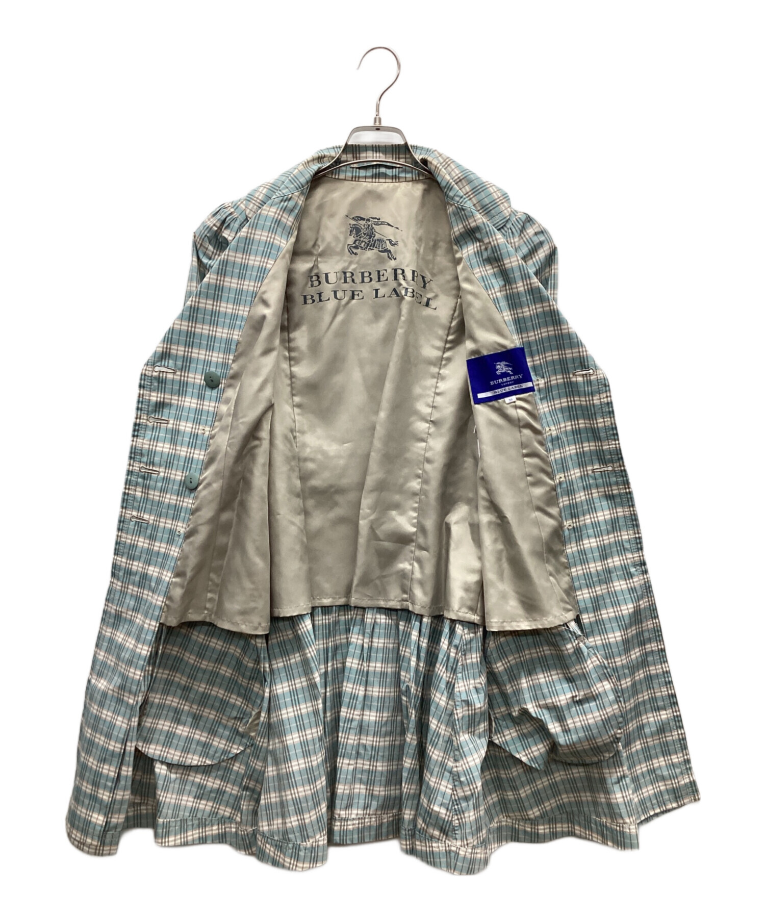 中古・古着通販】BURBERRY BLUE LABEL (バーバリーブルーレーベル) チェックワンピース スカイブルー サイズ:38｜ブランド・古着通販  トレファク公式【TREFAC FASHION】スマホサイト